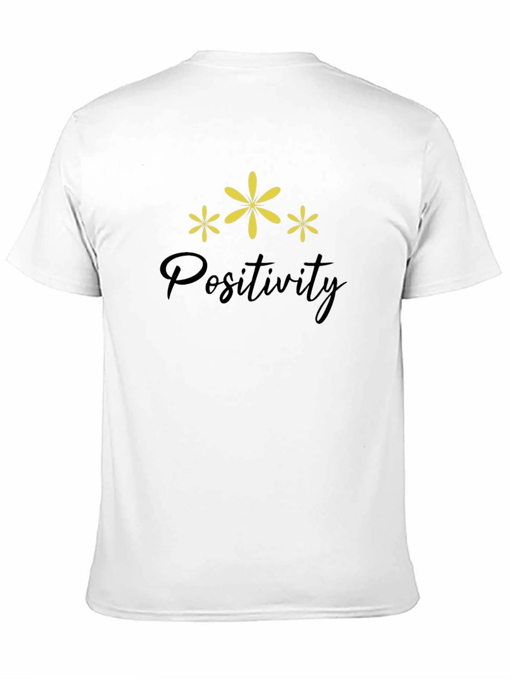 Positivity Tee - Black Cotton Blend T-Shirt