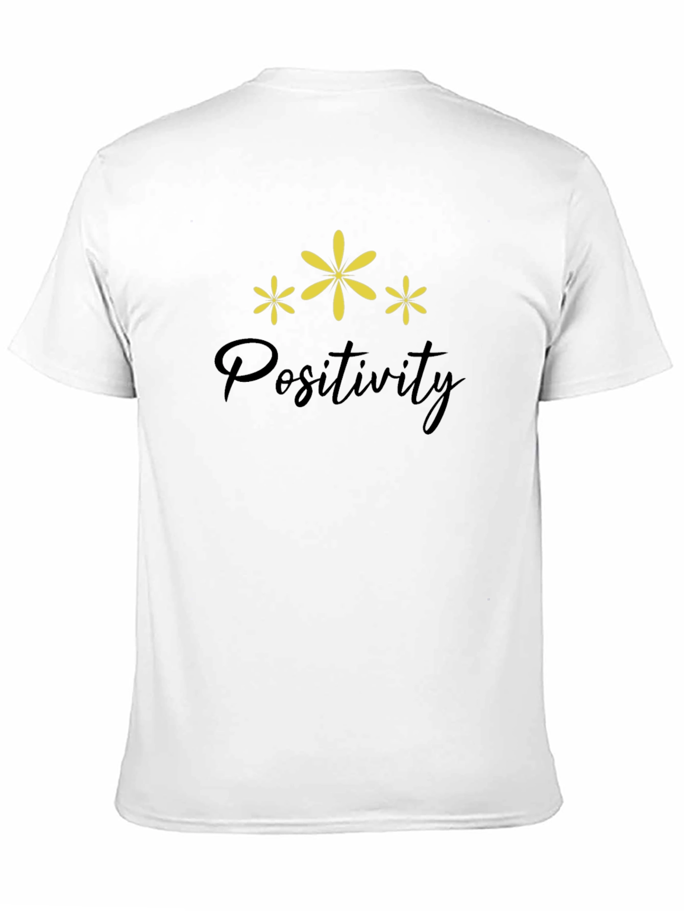 Positivity Tee - Black Cotton Blend T-Shirt