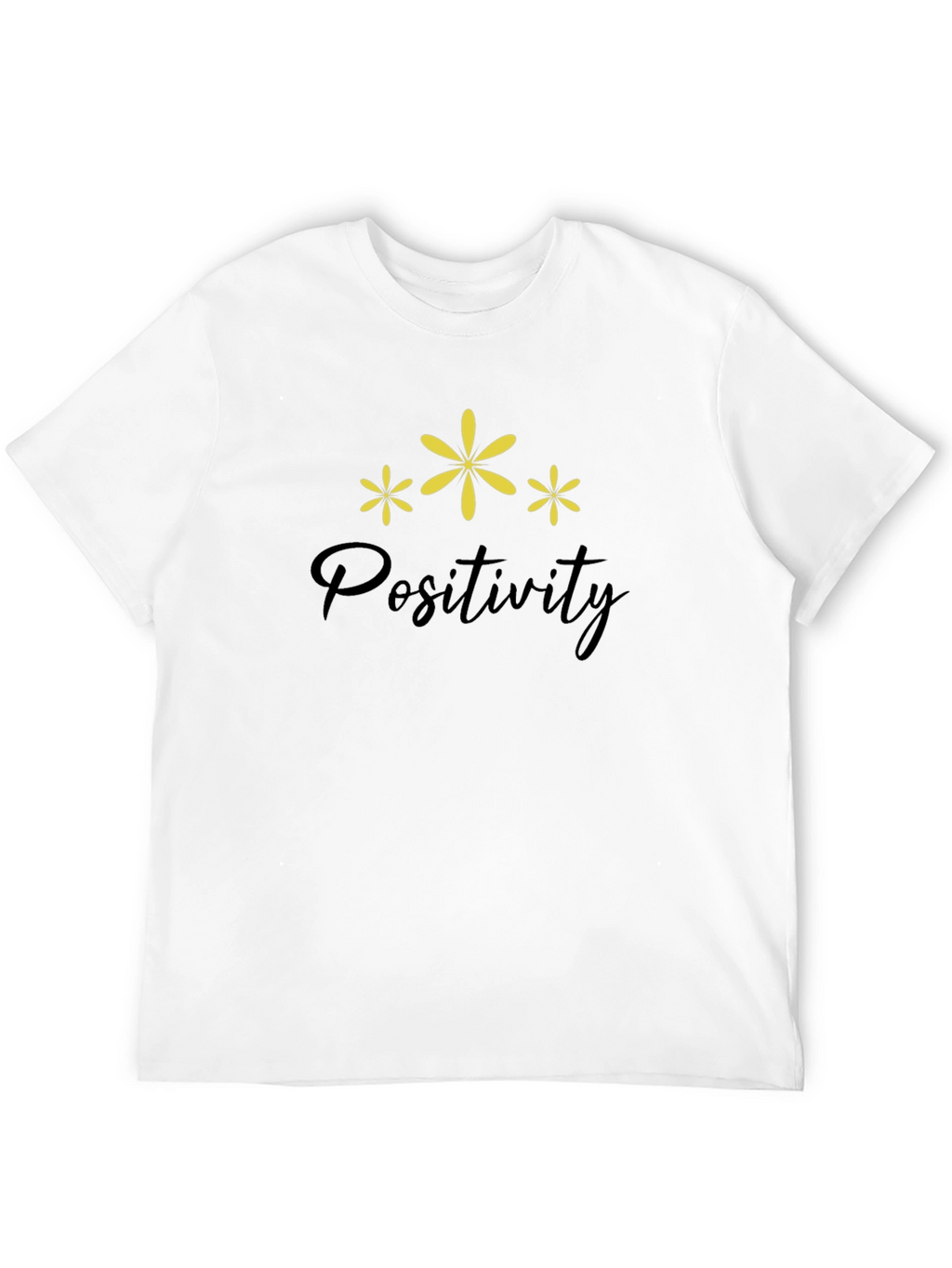 Positivity Tee - Black Cotton Blend T-Shirt