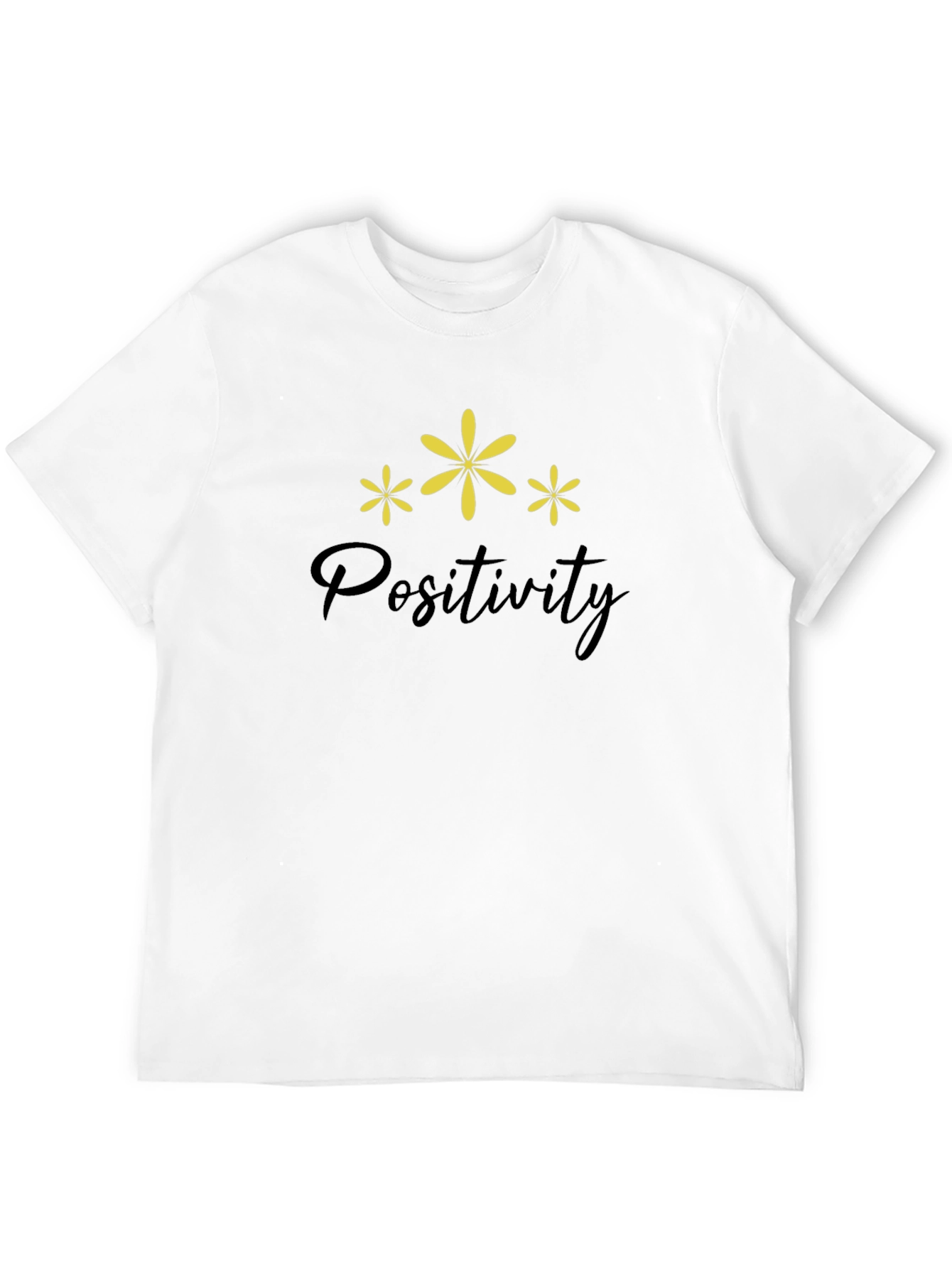 Positivity Tee - Black Cotton Blend T-Shirt
