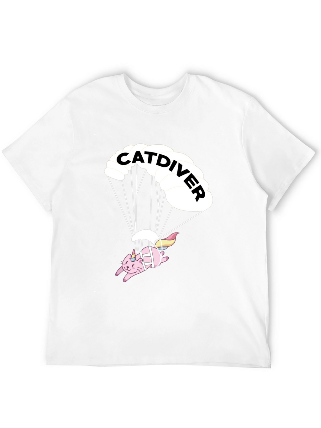 Catdiver T-Shirt - Black Graphic Tee