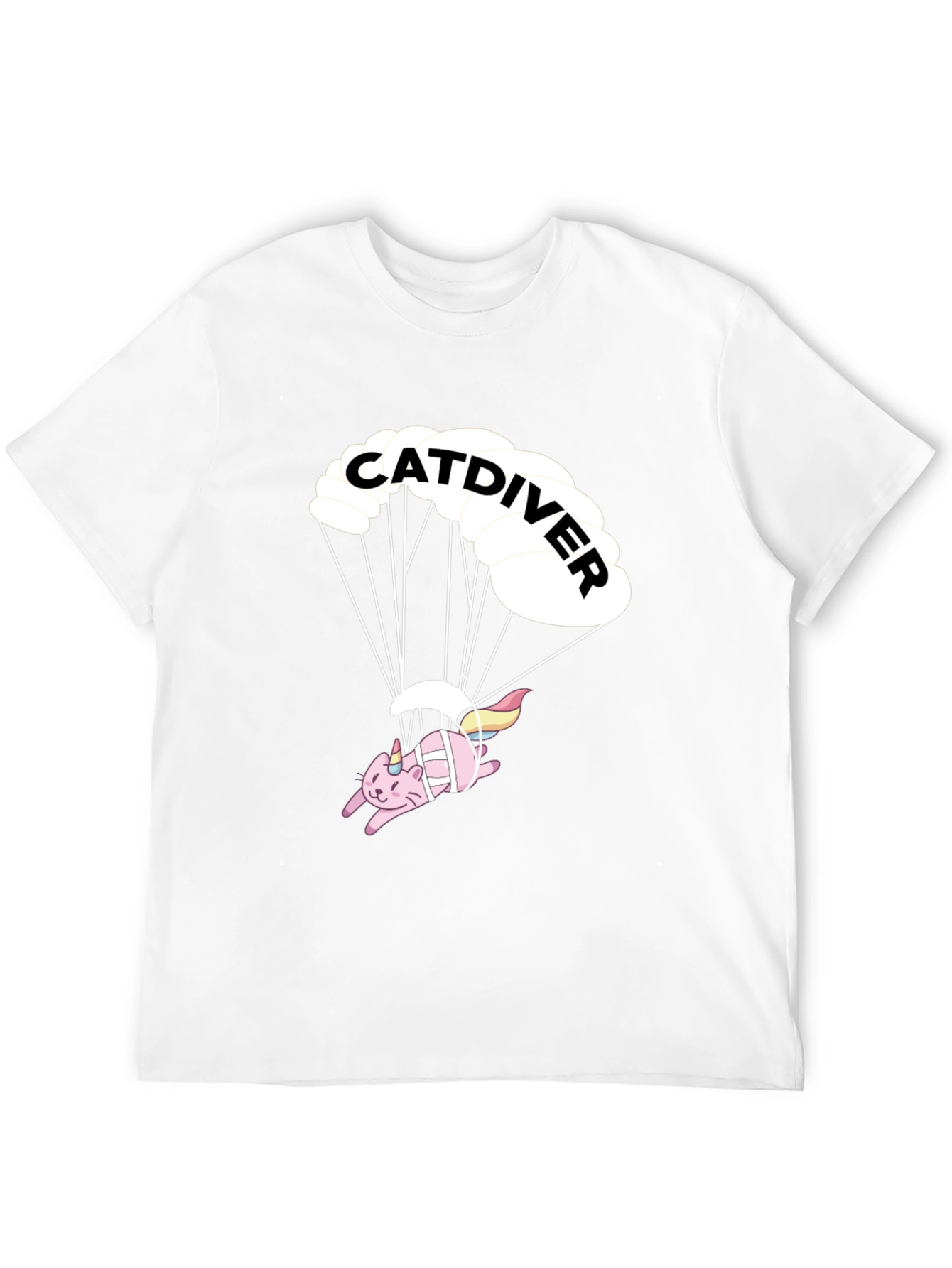 Catdiver T-Shirt - Black Graphic Tee