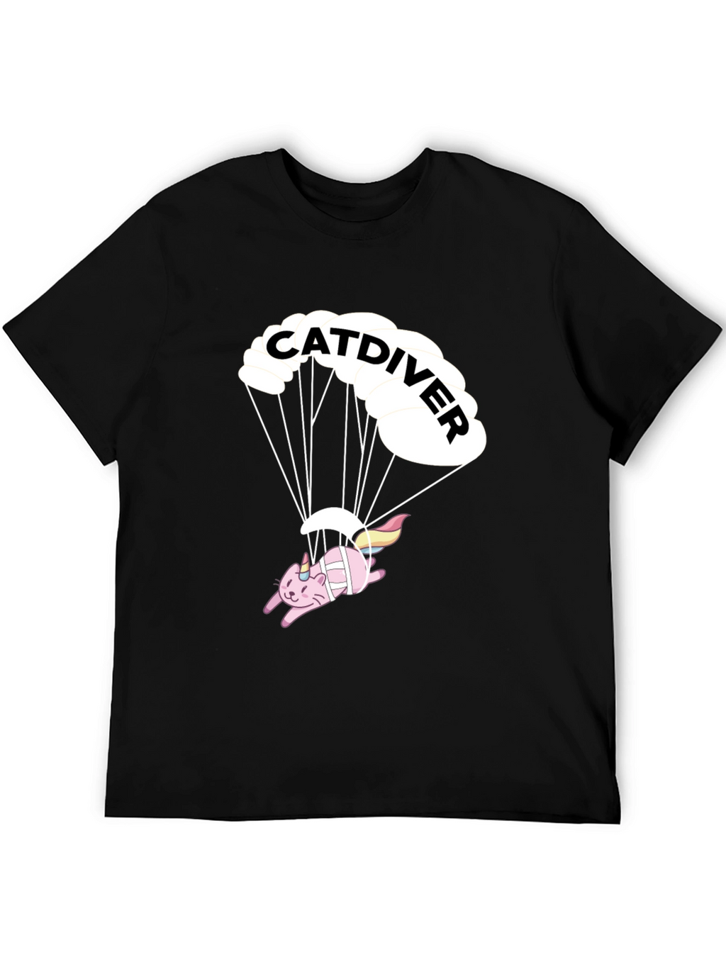 Catdiver T-Shirt - Black Graphic Tee