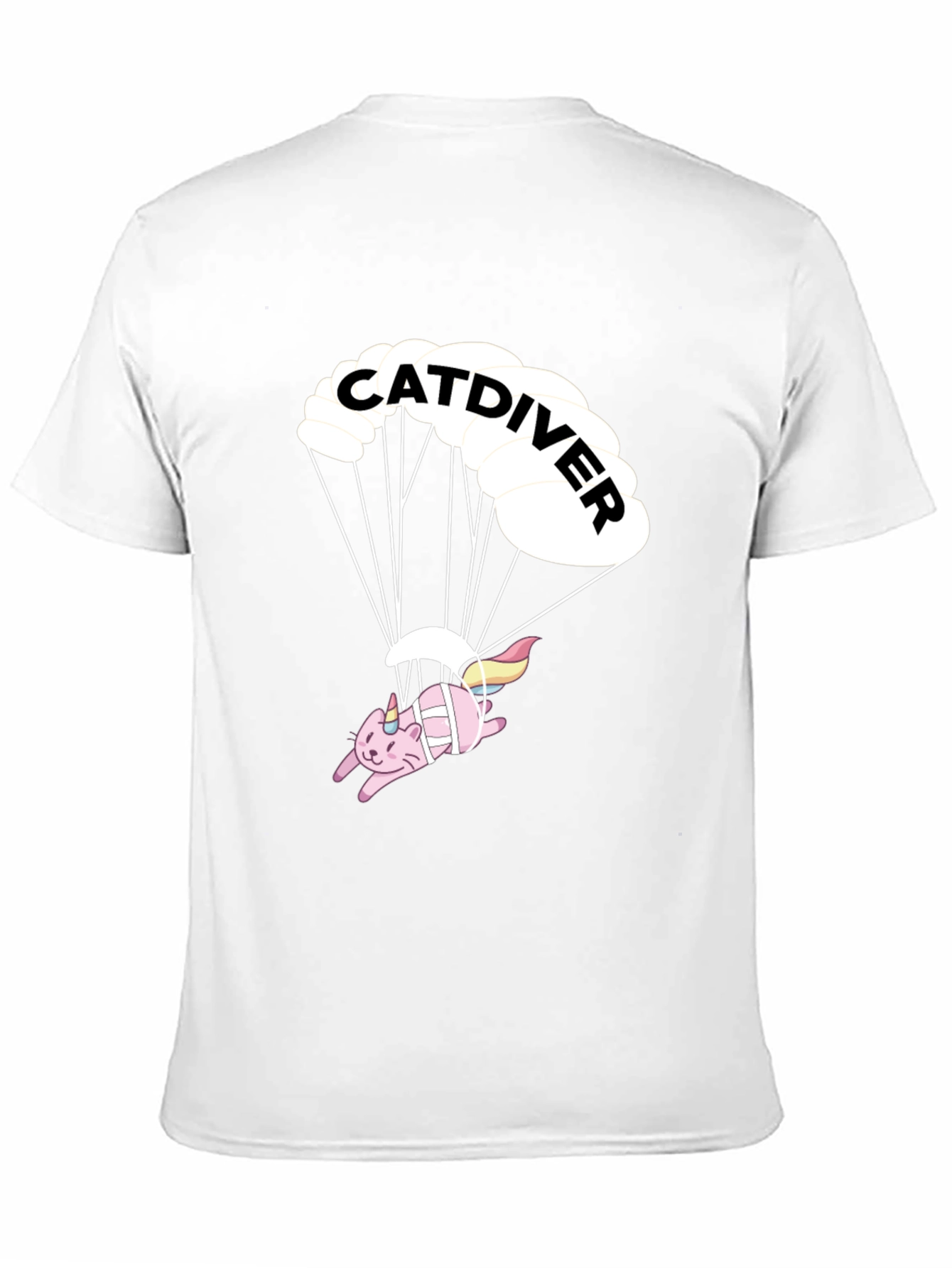 Catdiver T-Shirt - Black Graphic Tee