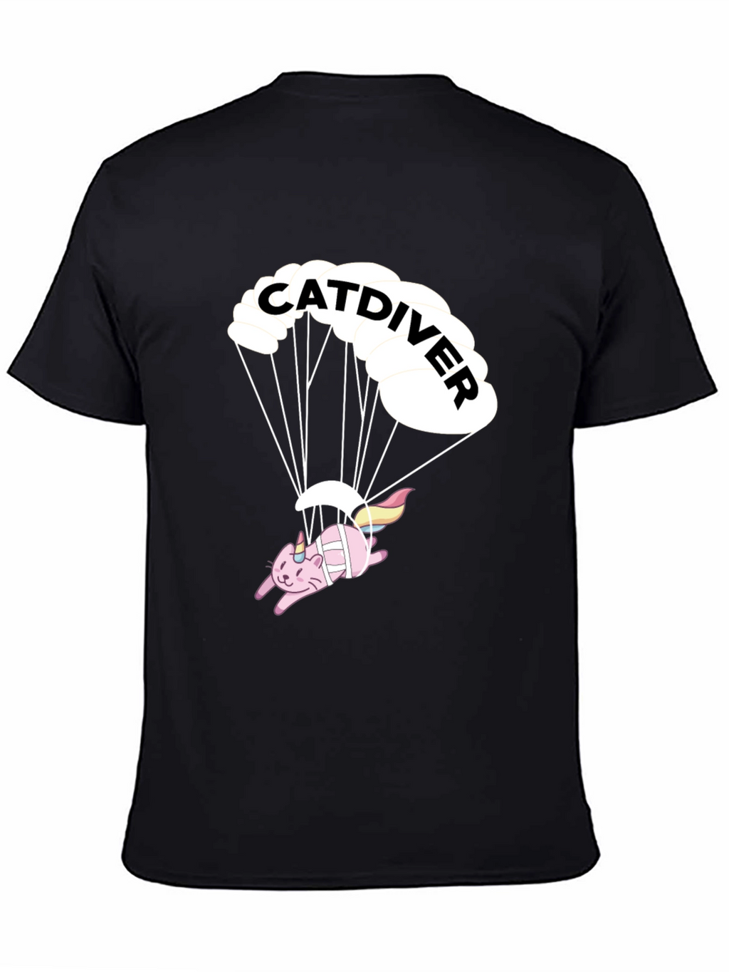 Catdiver T-Shirt - Black Graphic Tee