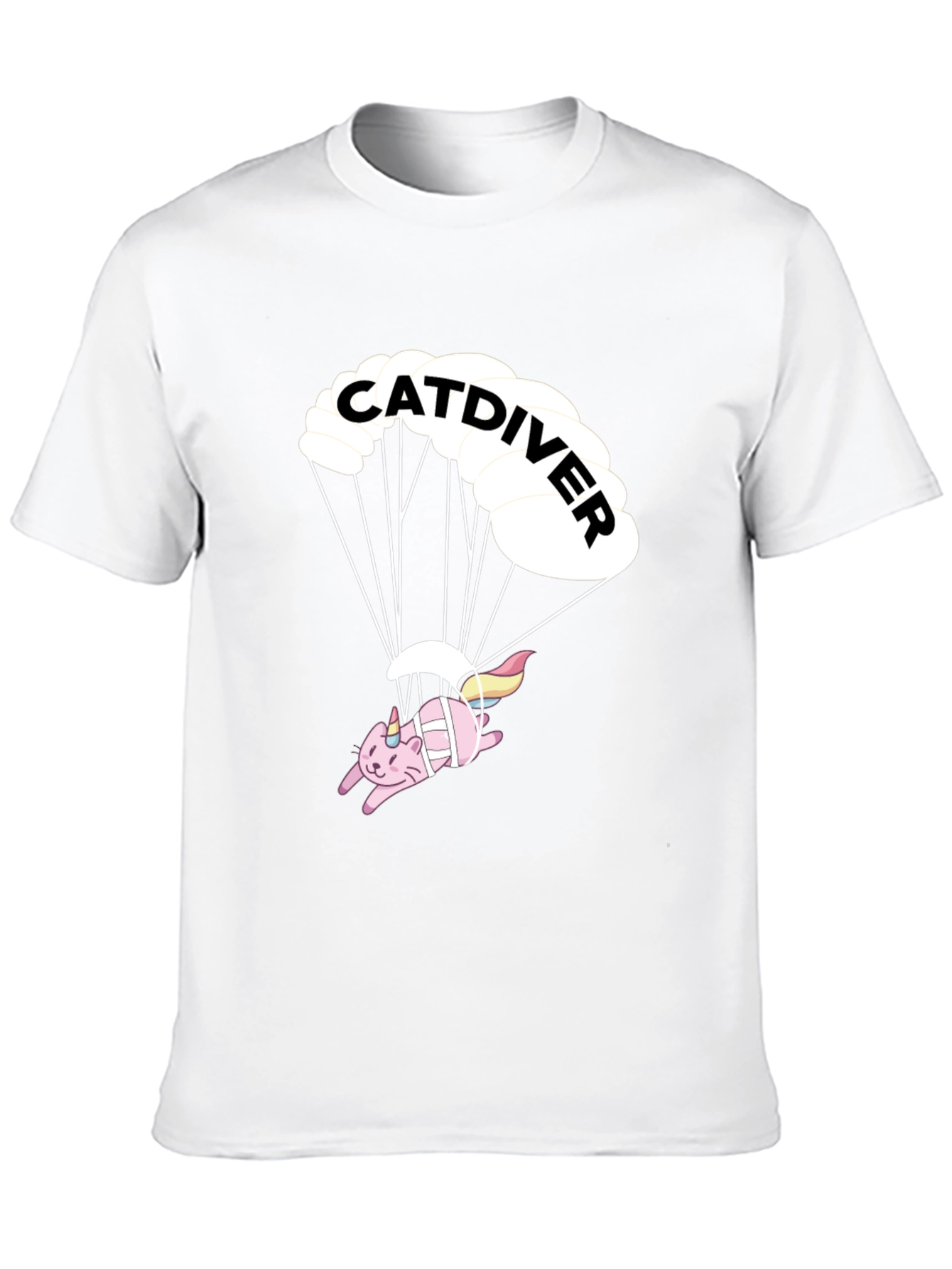 Catdiver T-Shirt - Black Graphic Tee