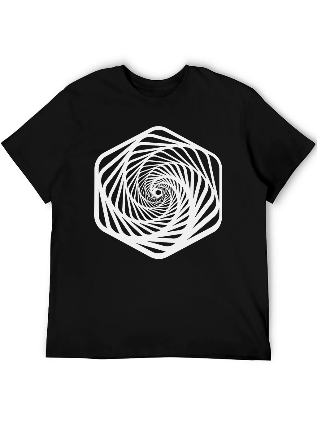 Optical Illusion Geometric Vortex Graphic Tee
