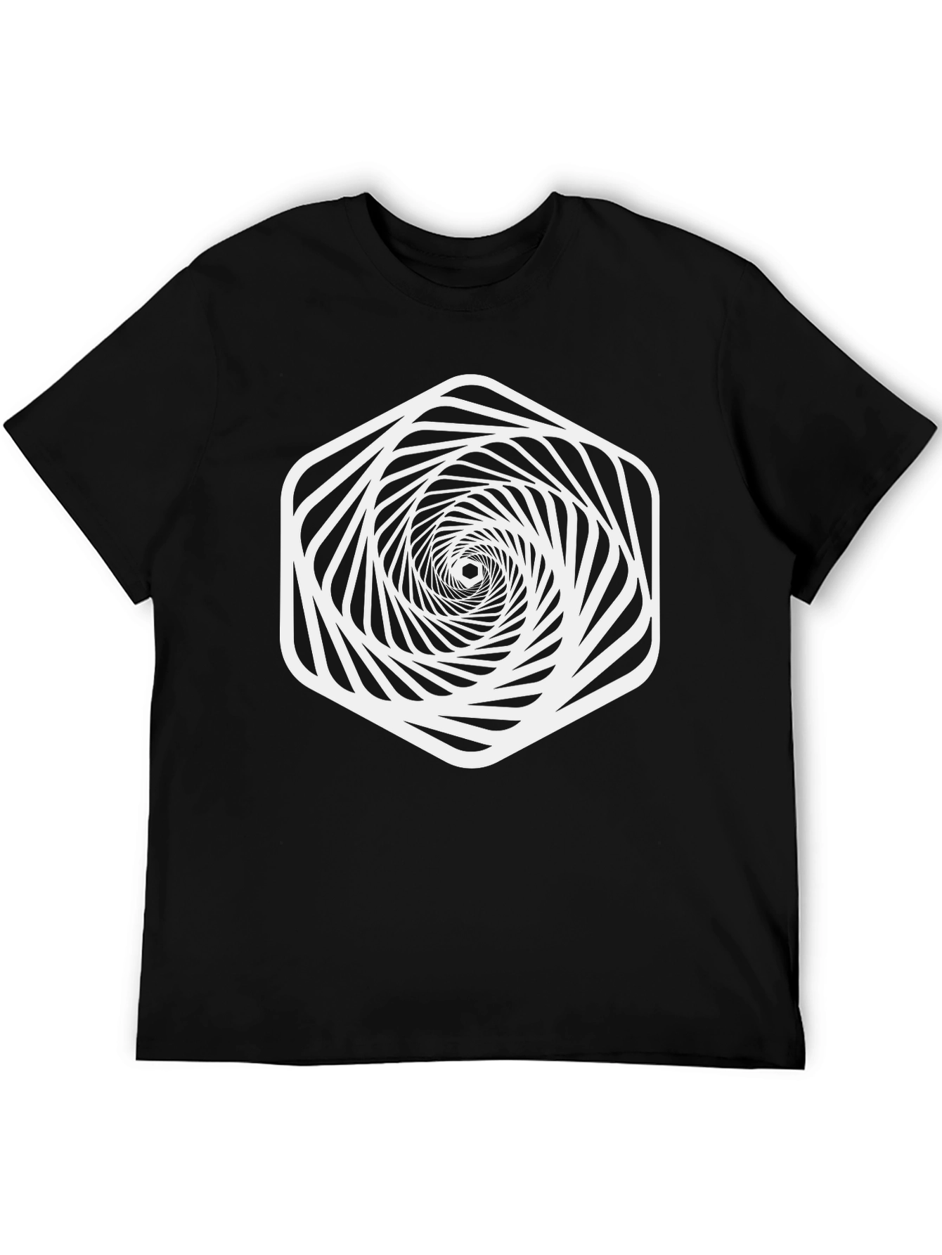 Optical Illusion Geometric Vortex Graphic Tee