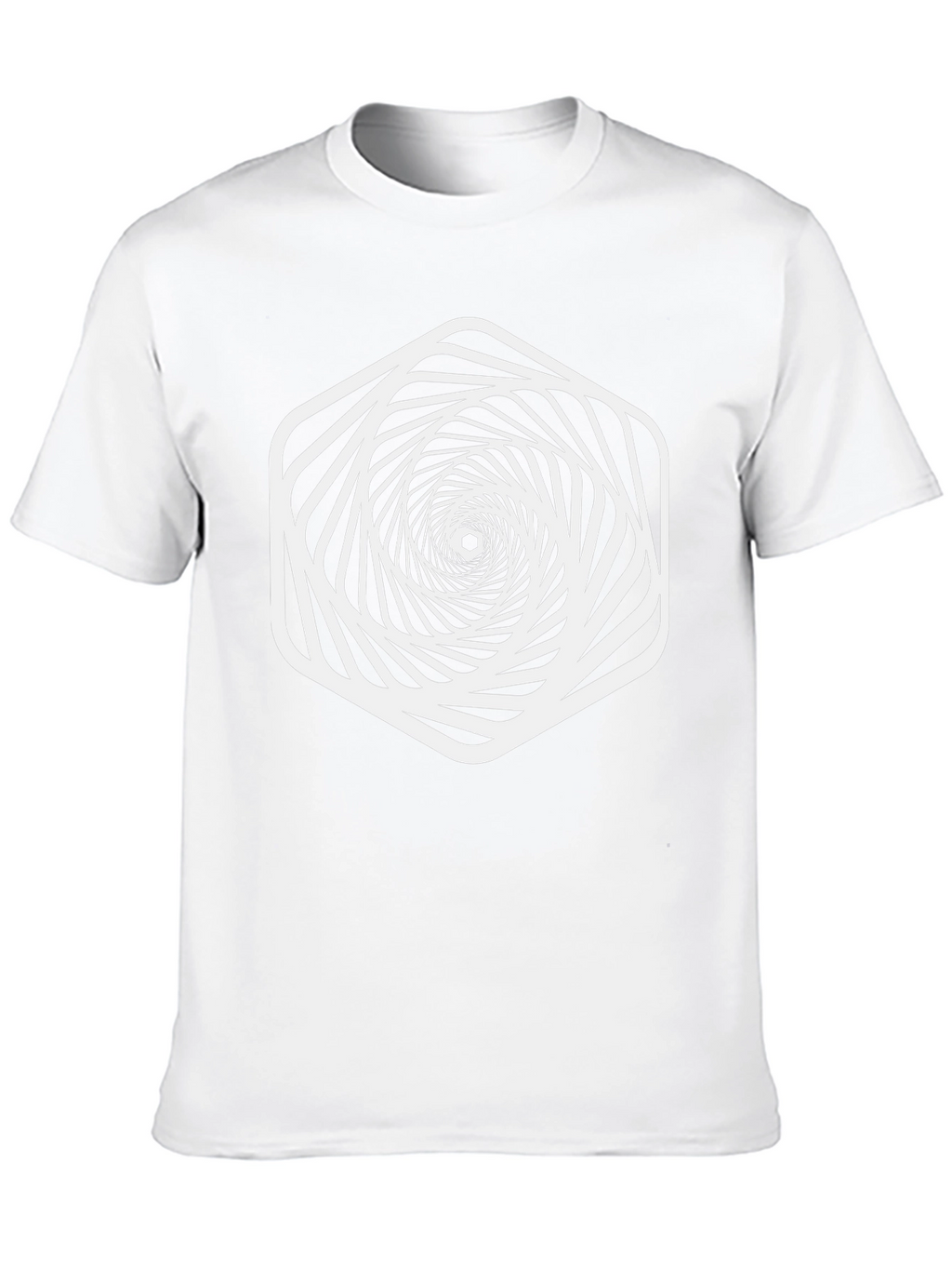 Optical Illusion Geometric Vortex Graphic Tee