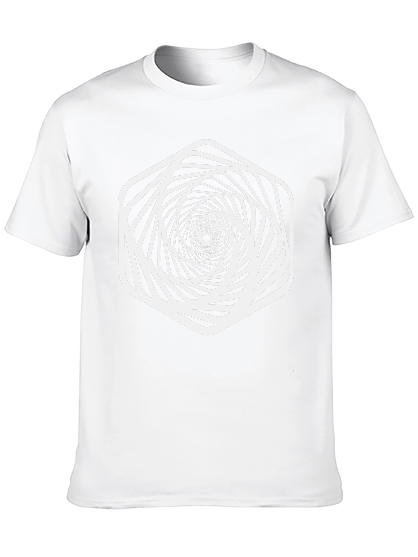 Optical Illusion Geometric Vortex Graphic Tee