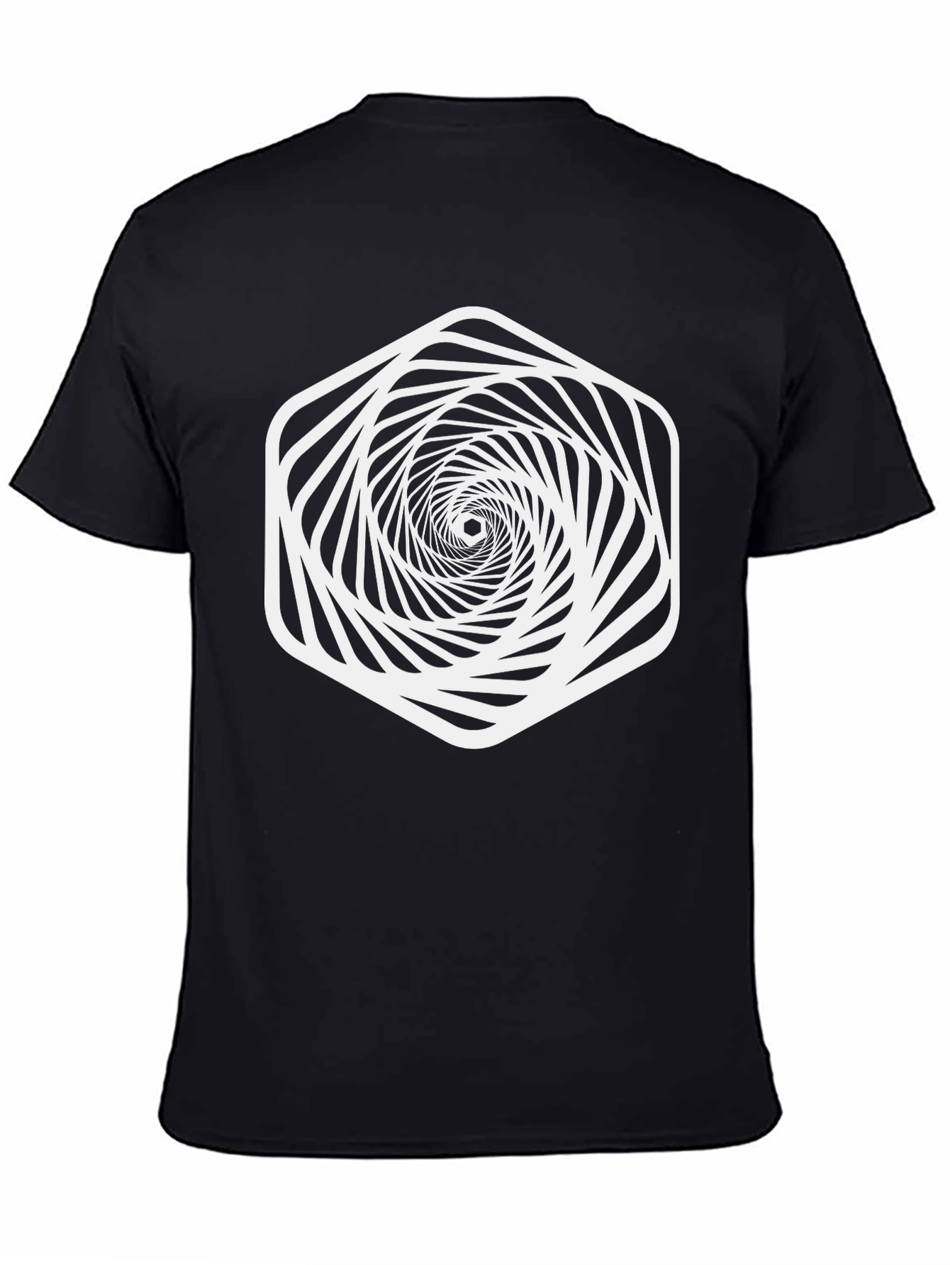 Optical Illusion Geometric Vortex Graphic Tee