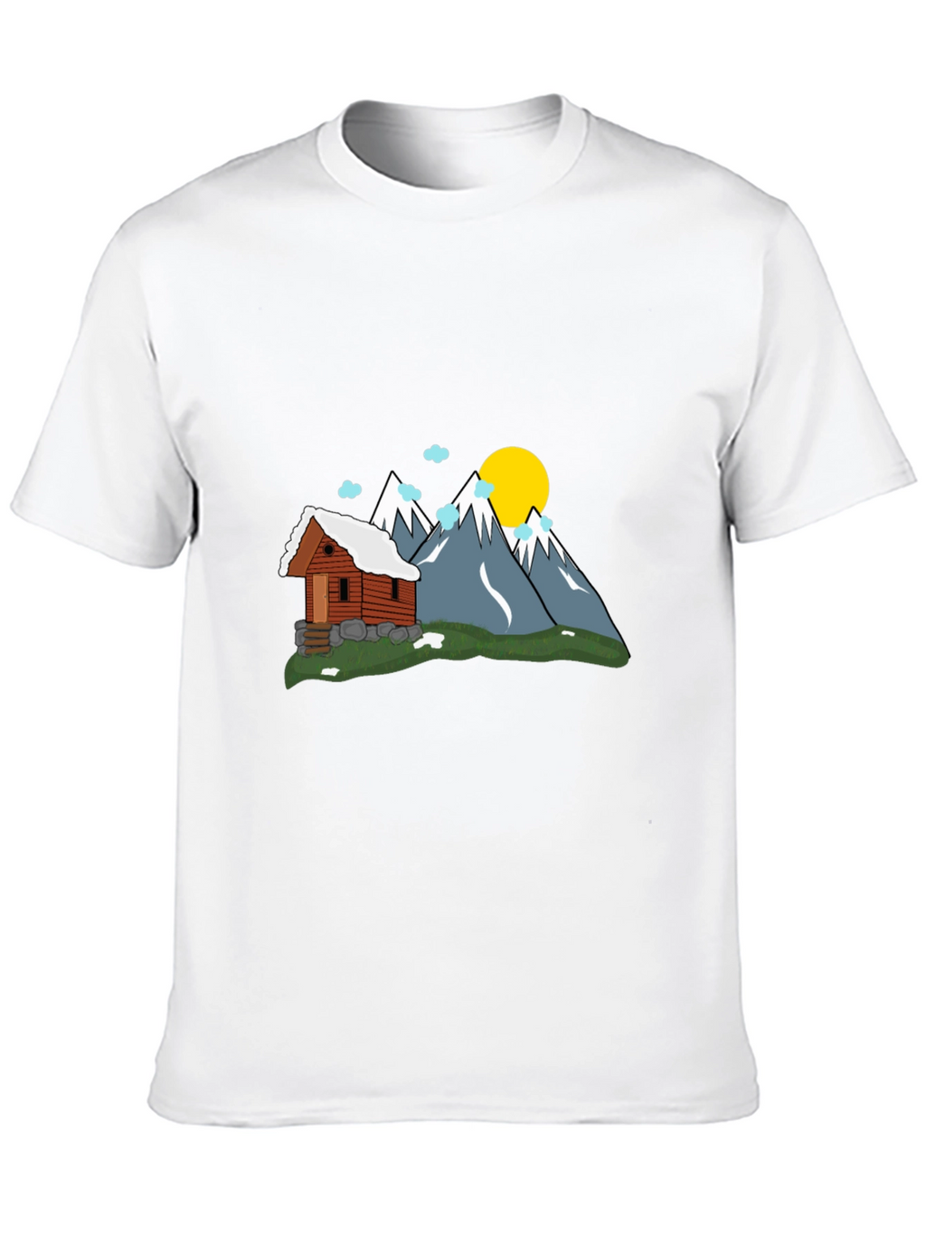 Mountain Cabin Graphic Tee - Black