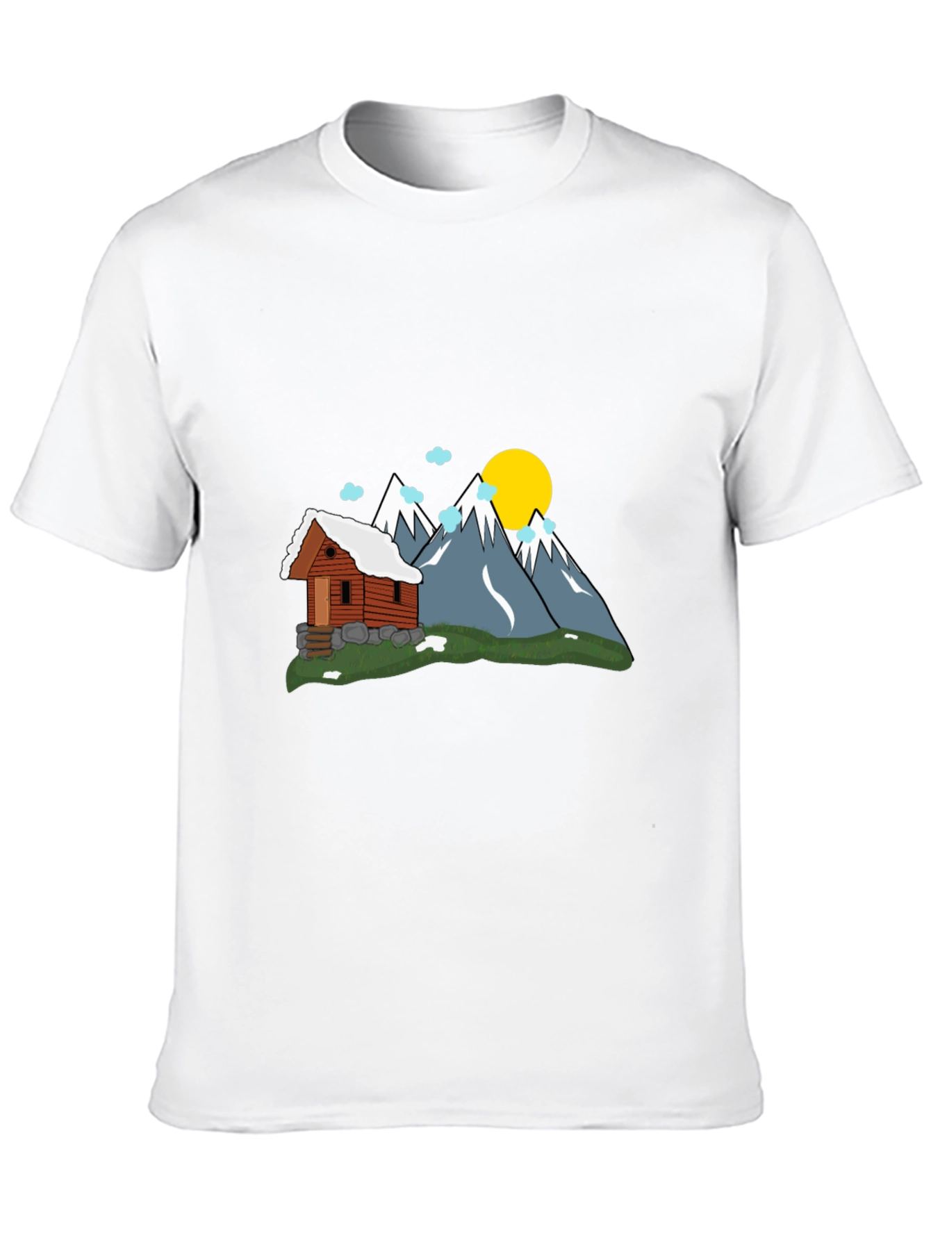 Mountain Cabin Graphic Tee - Black