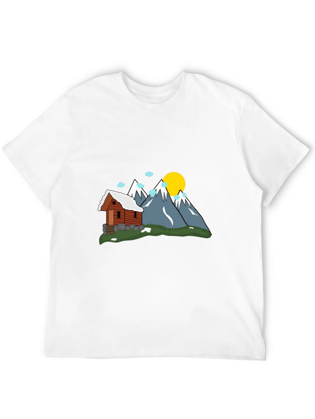 Mountain Cabin Graphic Tee - Black
