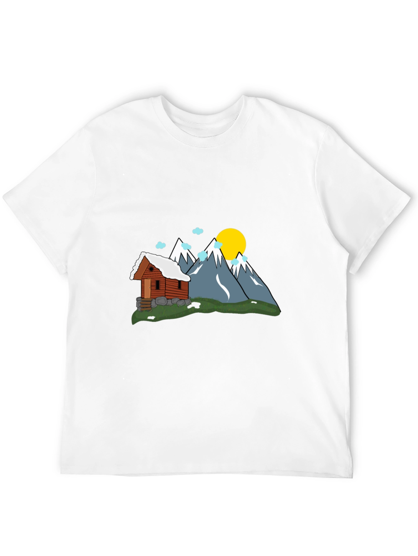 Mountain Cabin Graphic Tee - Black
