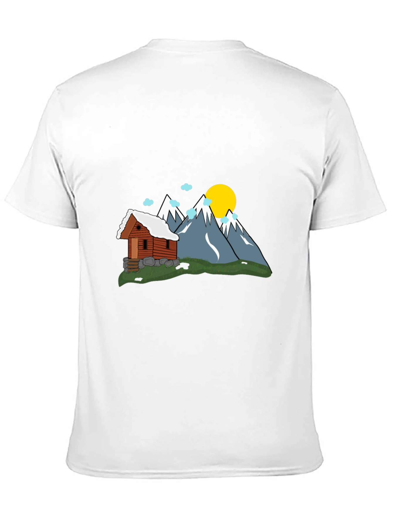 Mountain Cabin Graphic Tee - Black