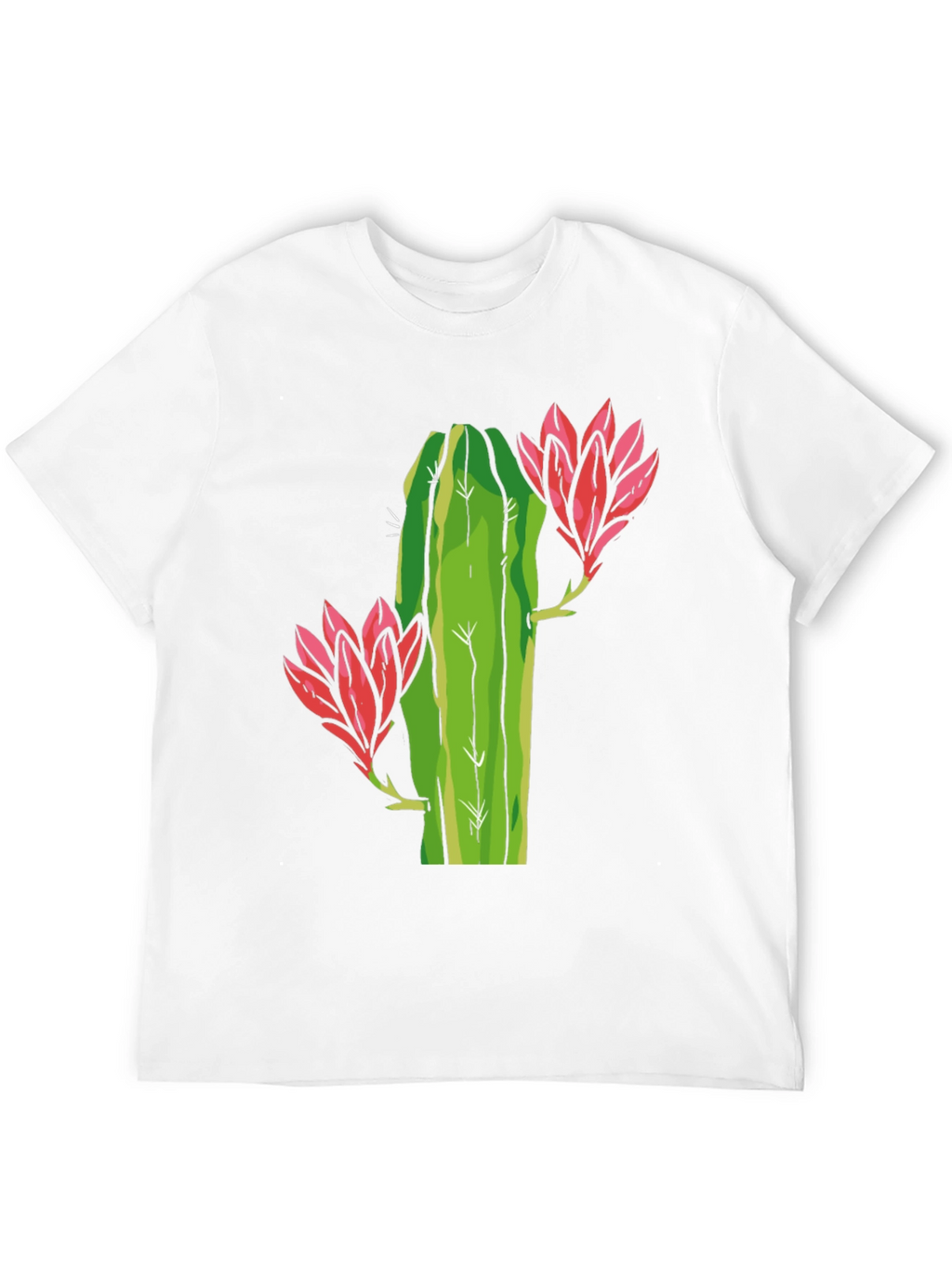 Cactus Flower Graphic Tee - Black