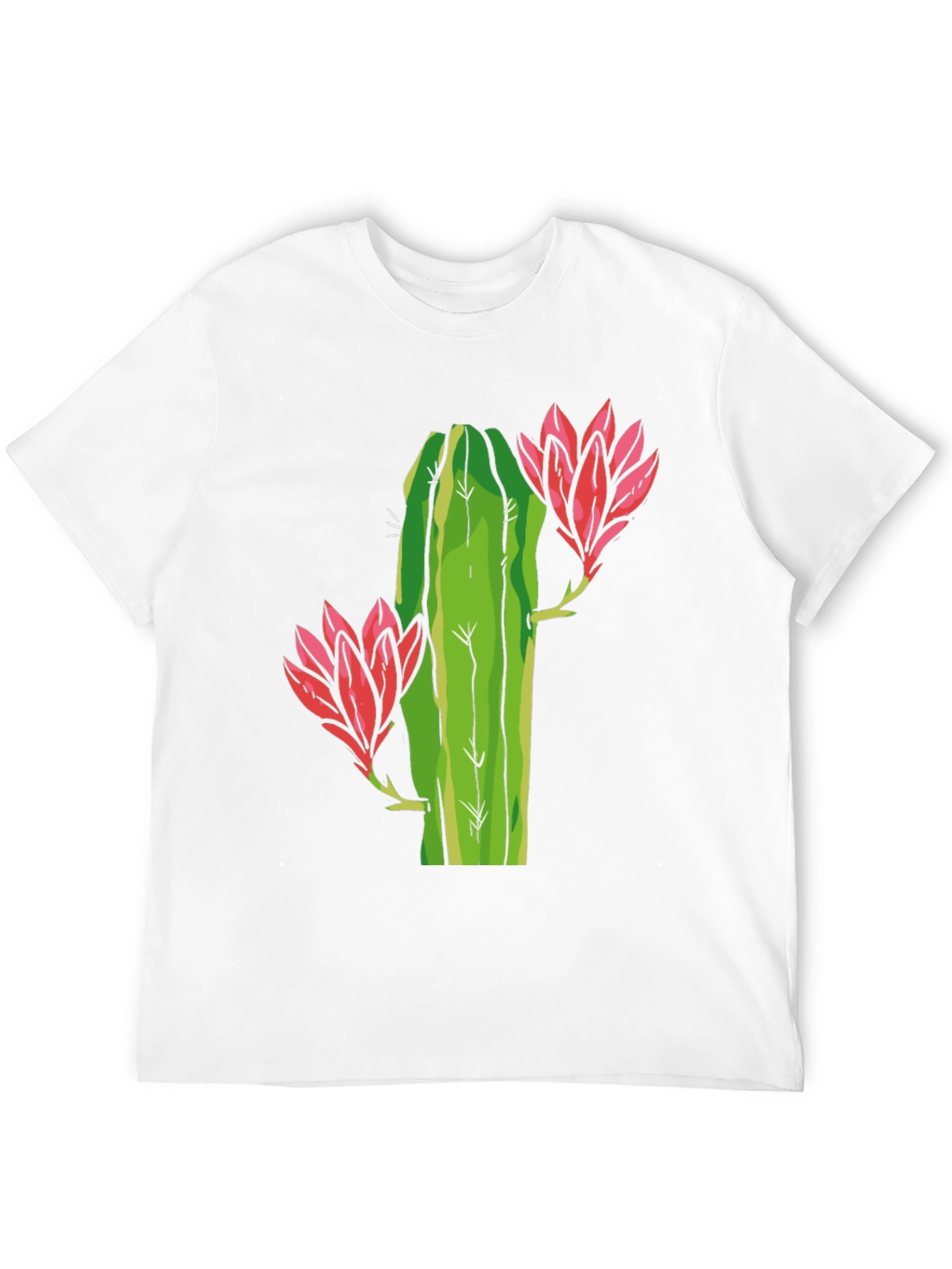 Cactus Flower Graphic Tee - Black