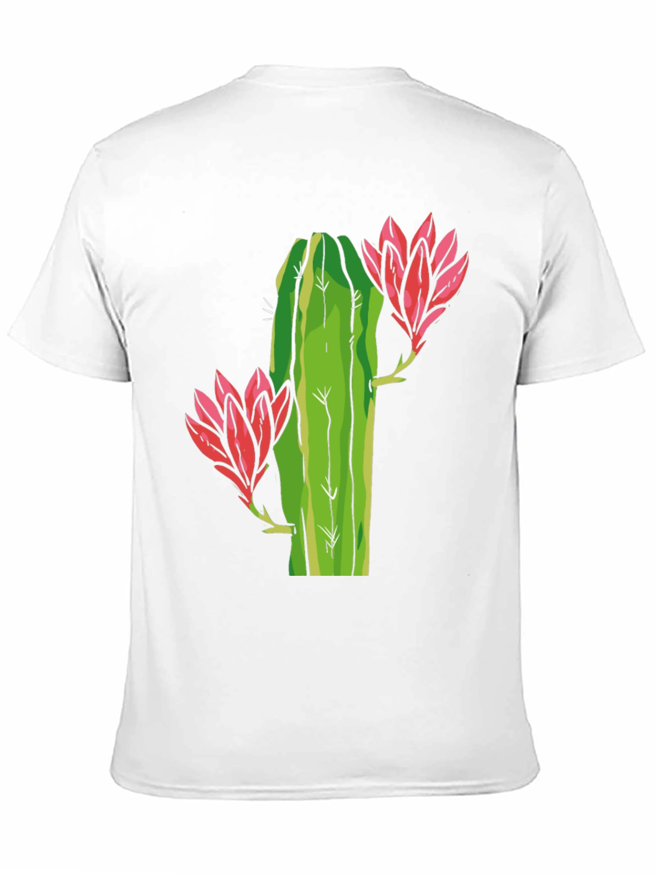 Cactus Flower Graphic Tee - Black