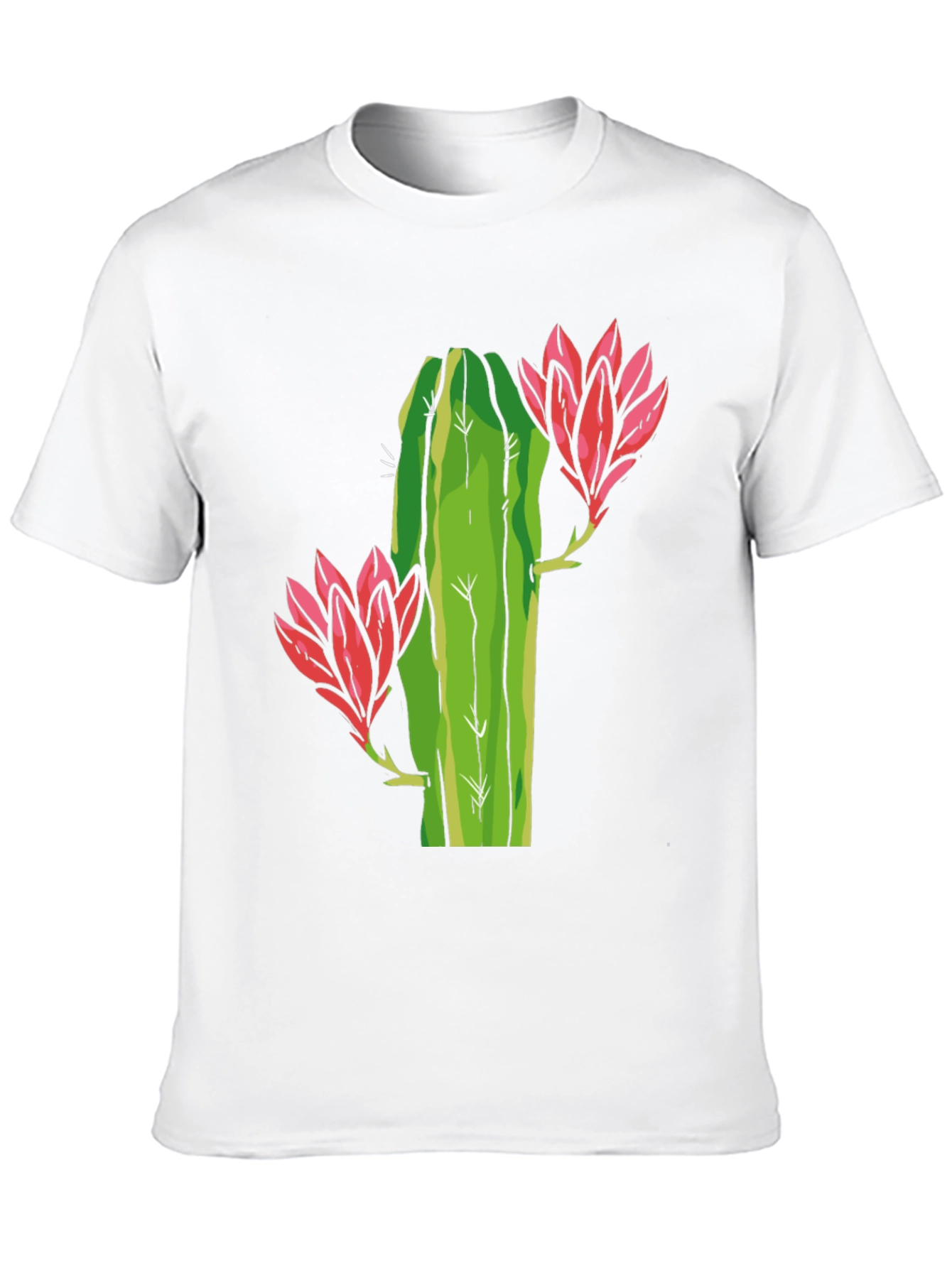 Cactus Flower Graphic Tee - Black