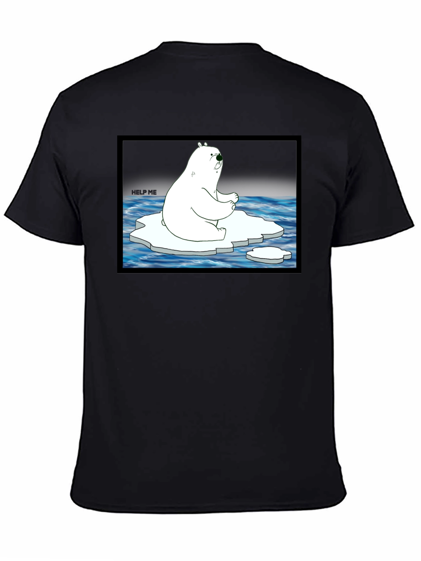 Distressed Polar Bear Graphic T-Shirt