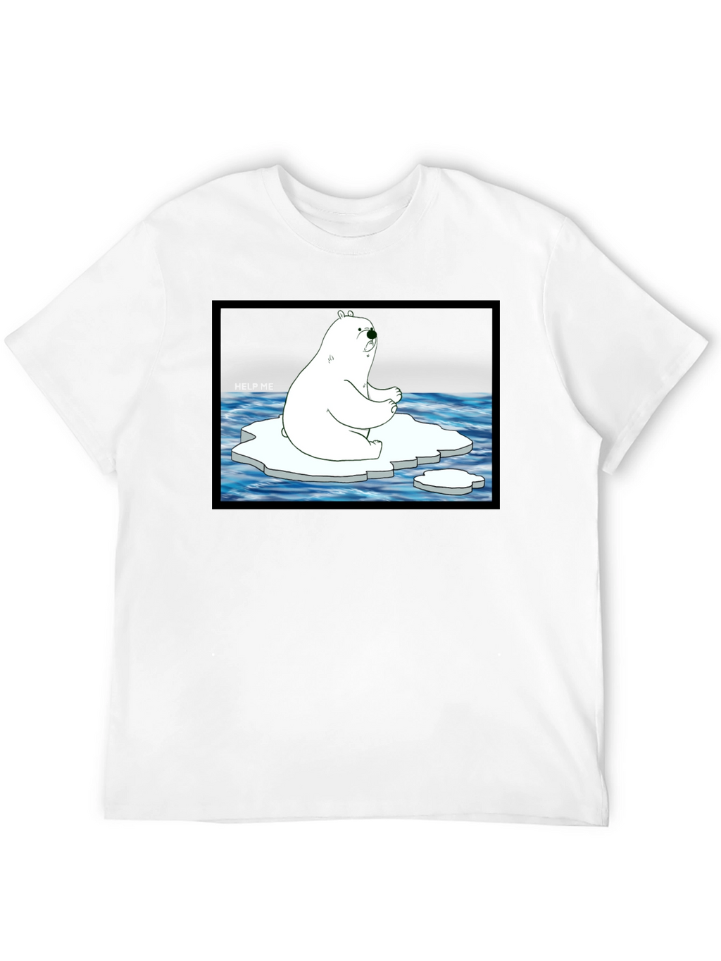 Distressed Polar Bear Graphic T-Shirt