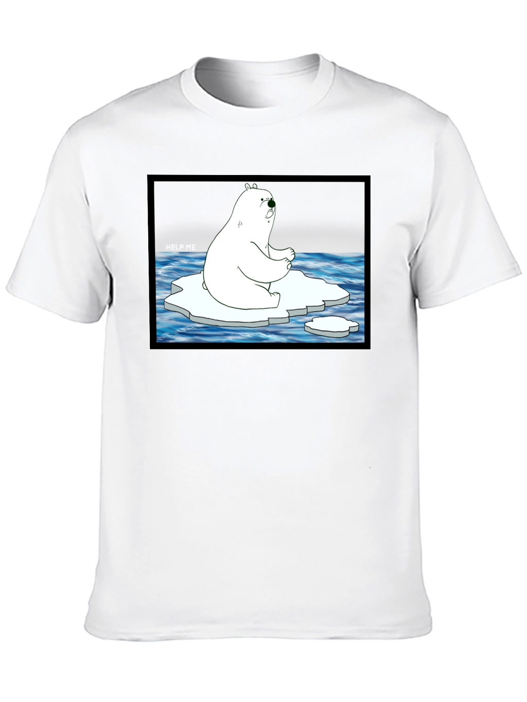 Distressed Polar Bear Graphic T-Shirt