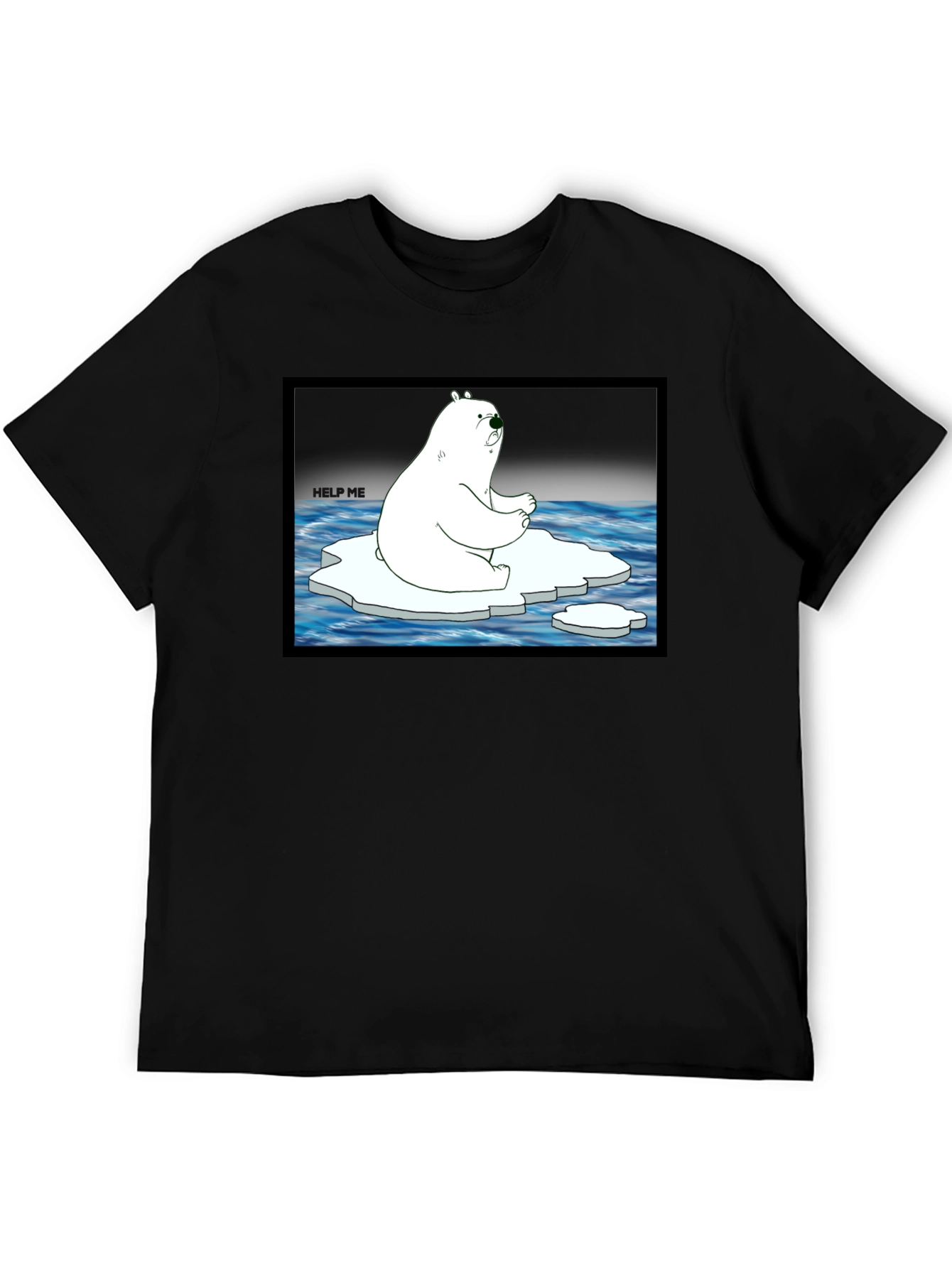Distressed Polar Bear Graphic T-Shirt