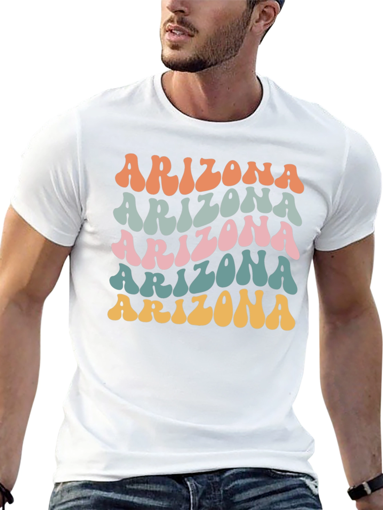 Arizona Retro Style Graphic Tee - Black