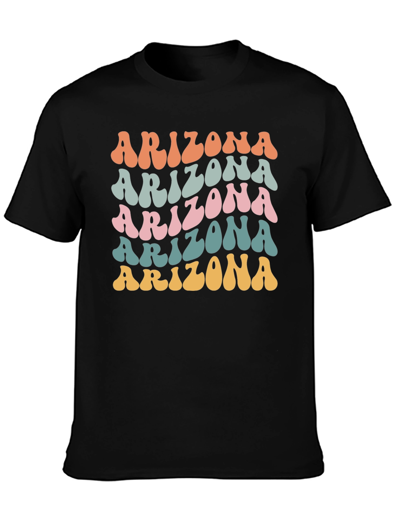 Arizona Retro Style Graphic Tee - Black