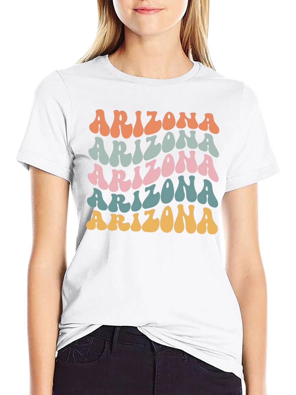 Arizona Retro Style Graphic Tee - Black