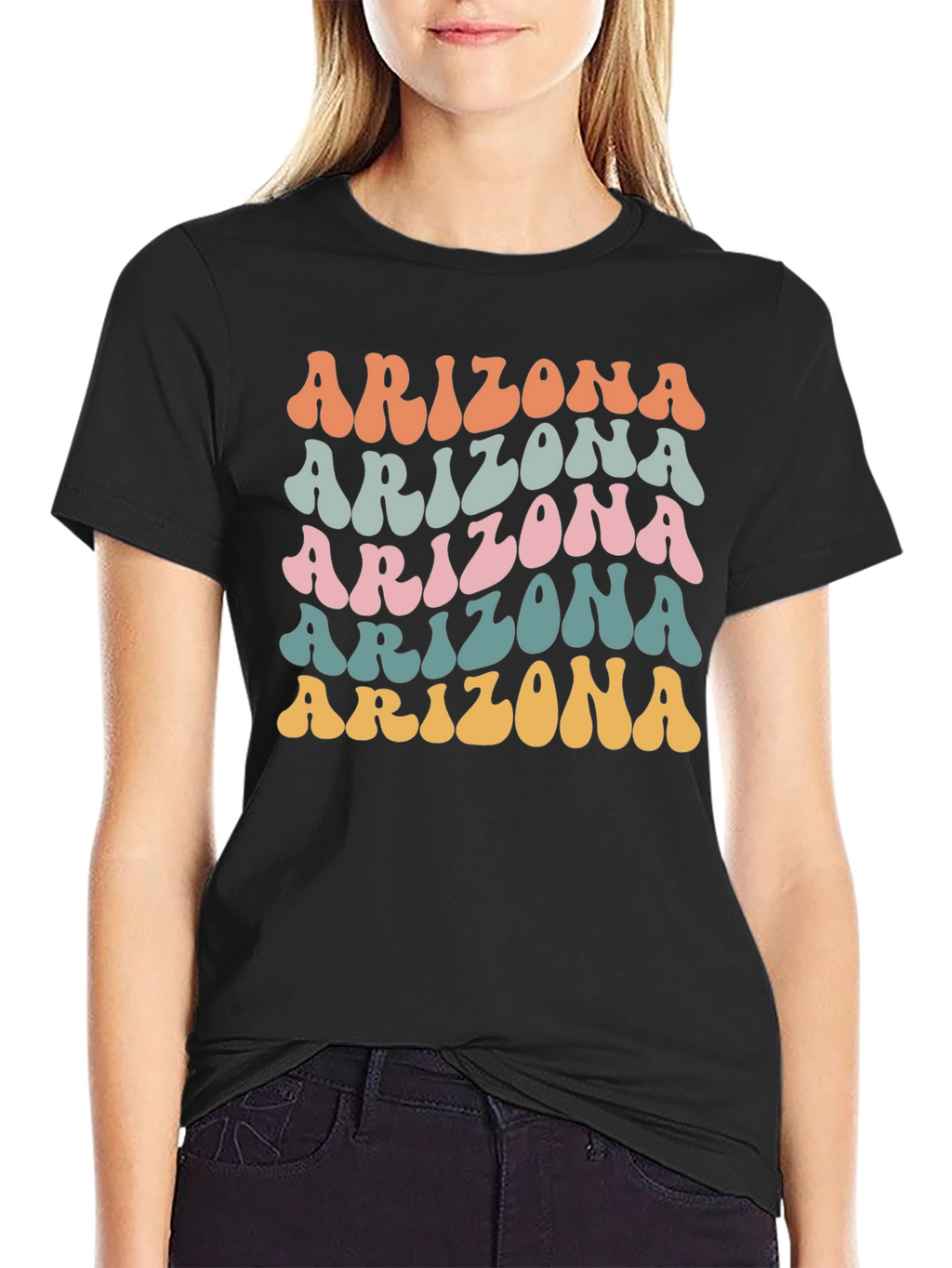 Arizona Retro Style Graphic Tee - Black