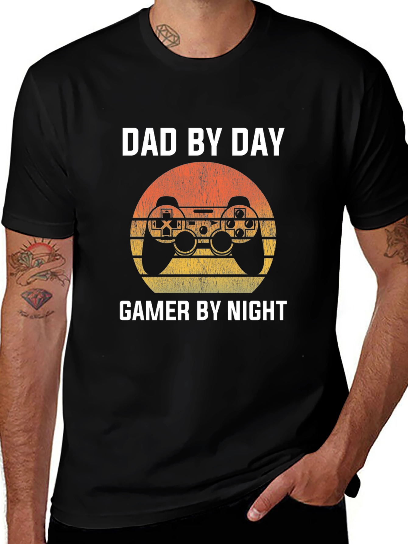Dad By Day Gamer By Night Graphic Tee
