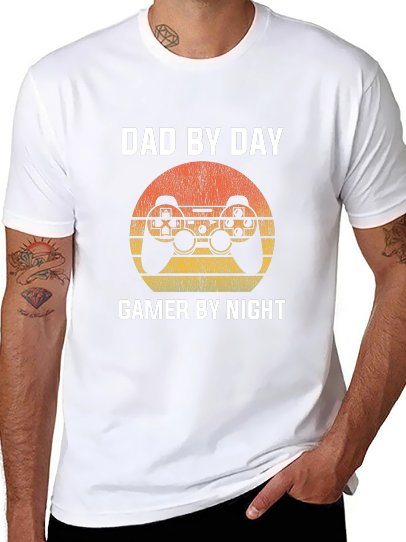 Dad By Day Gamer By Night Graphic Tee