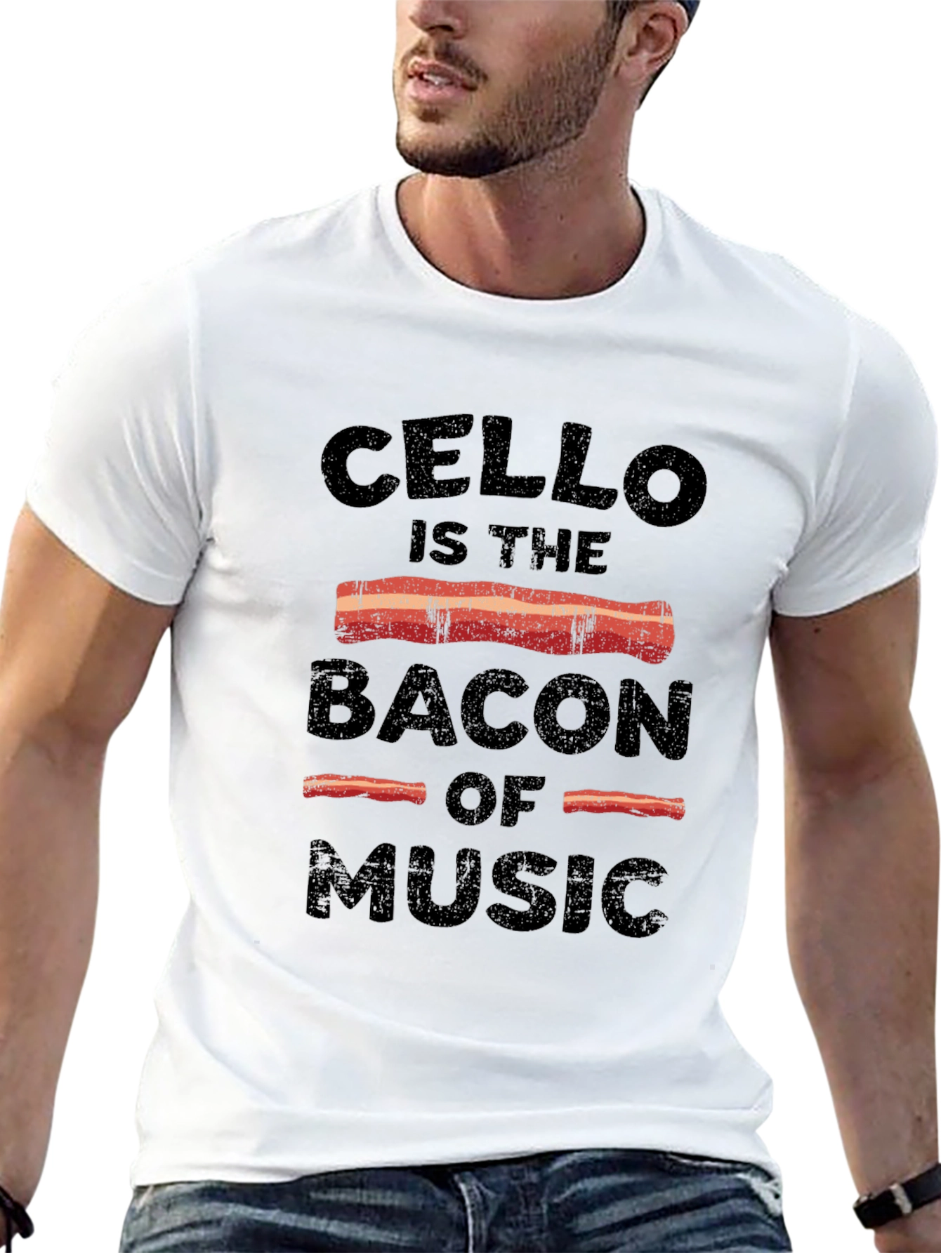 Cello Bacon of Music T-Shirt - Music Lovers Tee