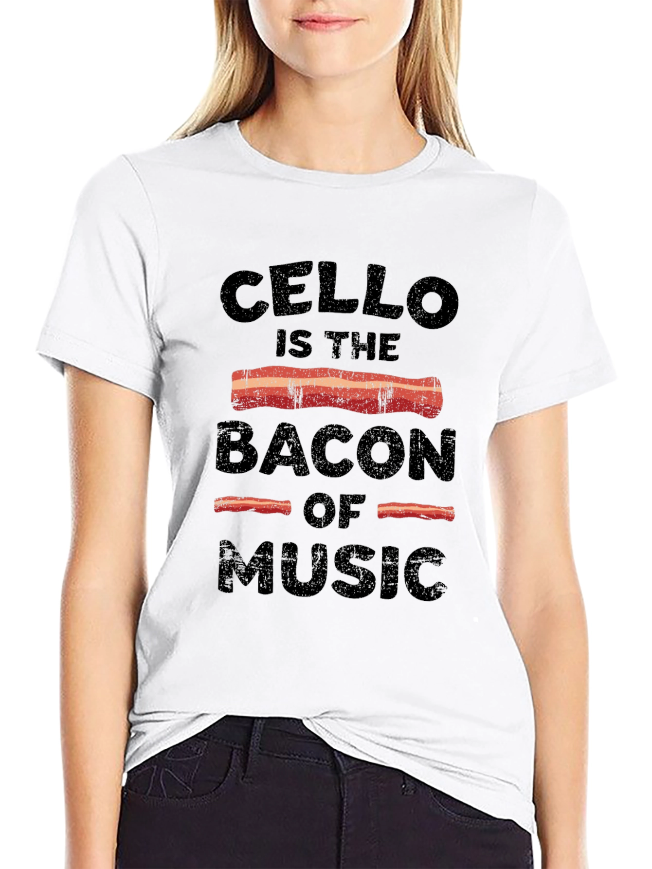 Cello Bacon of Music T-Shirt - Music Lovers Tee