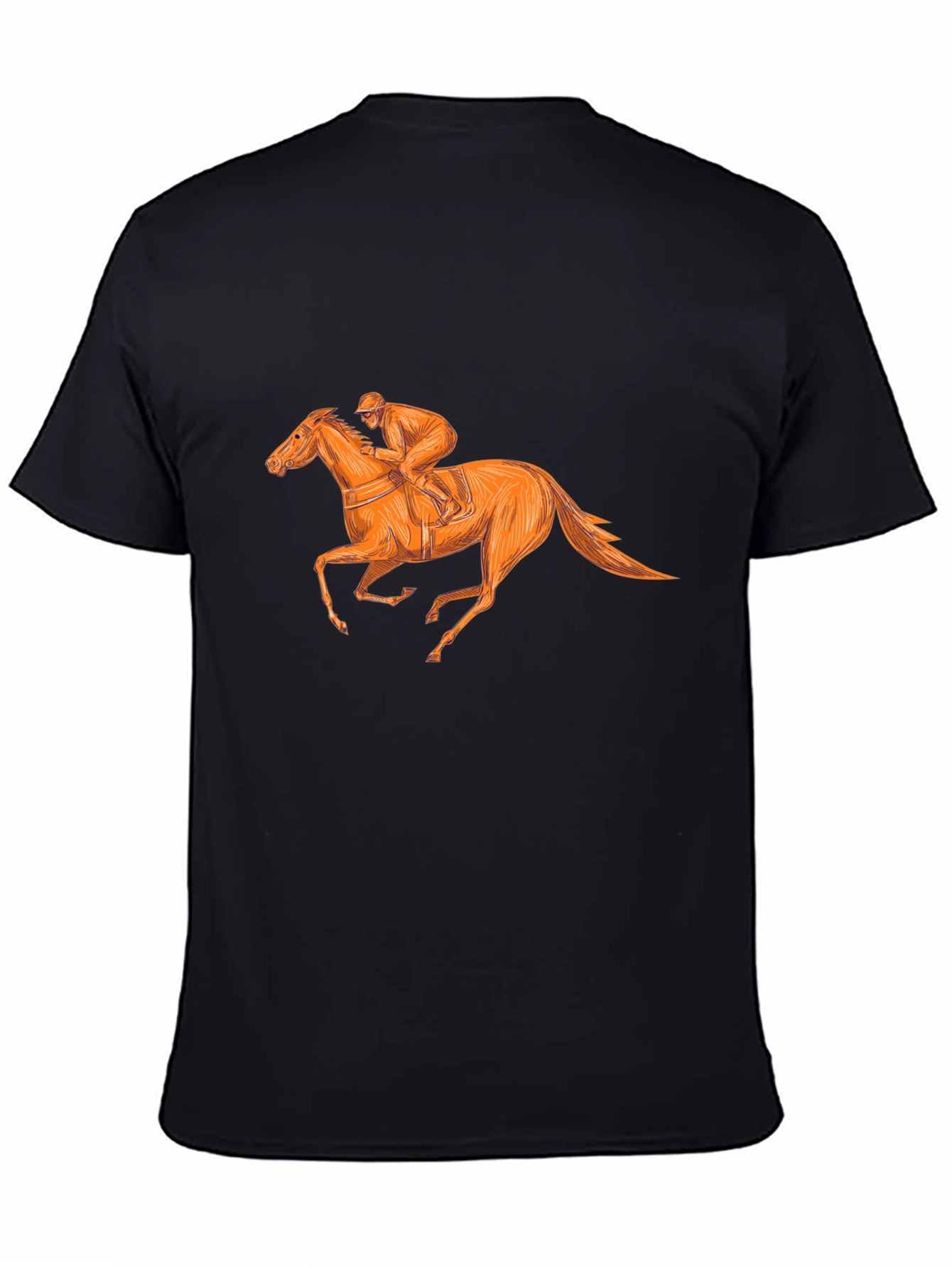 Equestrian Style Black T-Shirt