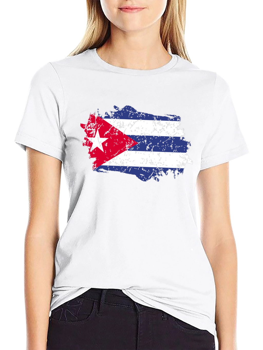 Cuban Flag T-Shirt - Distressed Graphic Tee