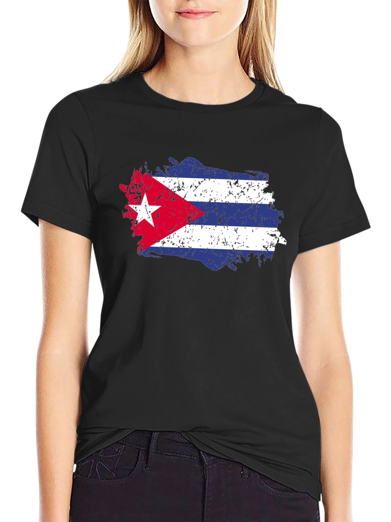 Cuban Flag T-Shirt - Distressed Graphic Tee