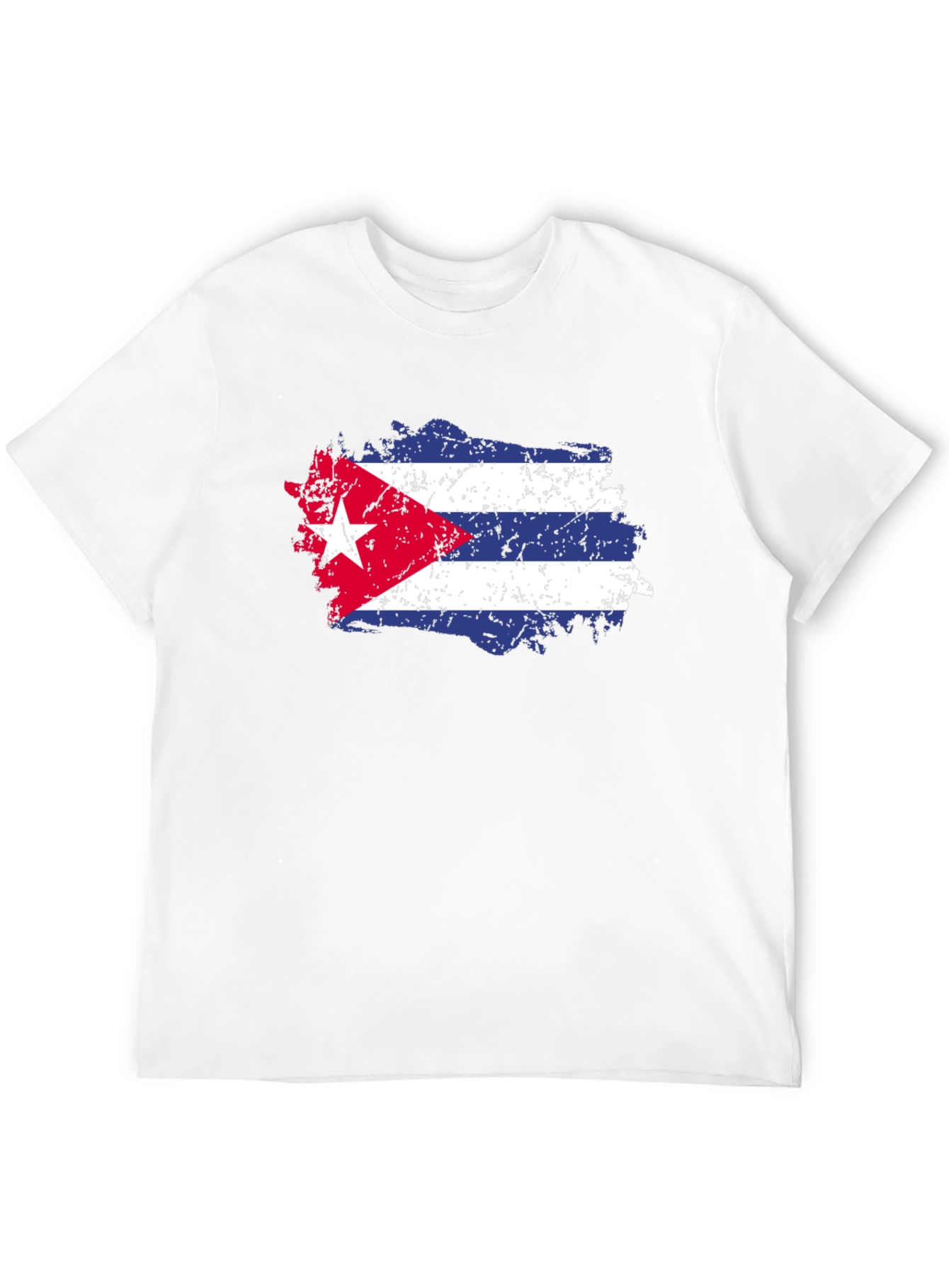 Cuban Flag T-Shirt - Distressed Graphic Tee