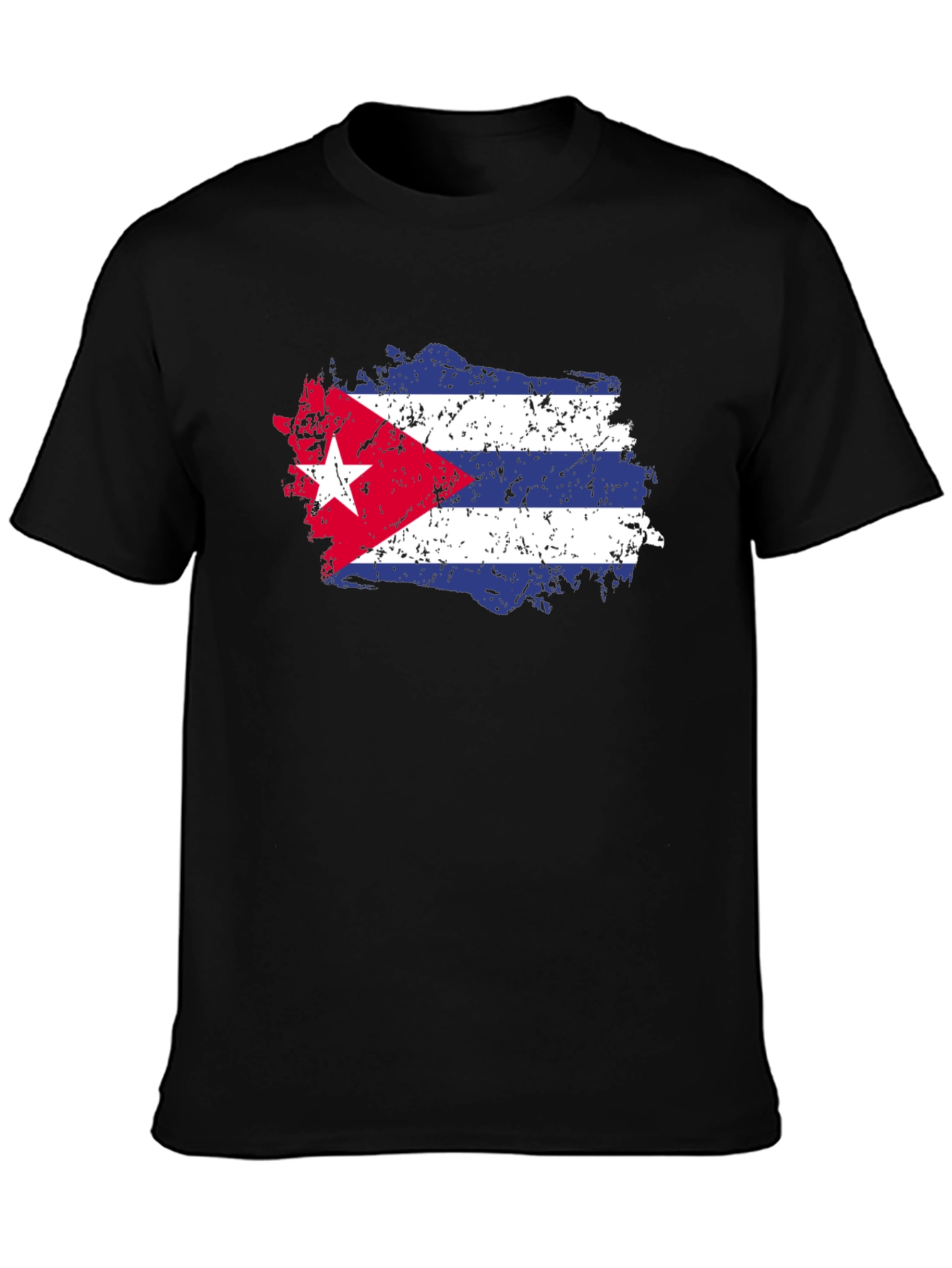 Cuban Flag T-Shirt - Distressed Graphic Tee