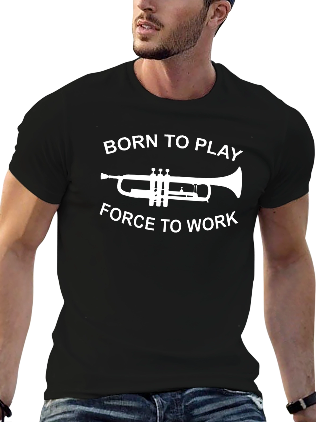 Born To Play T-Shirt - Trumpet Graphic Tee