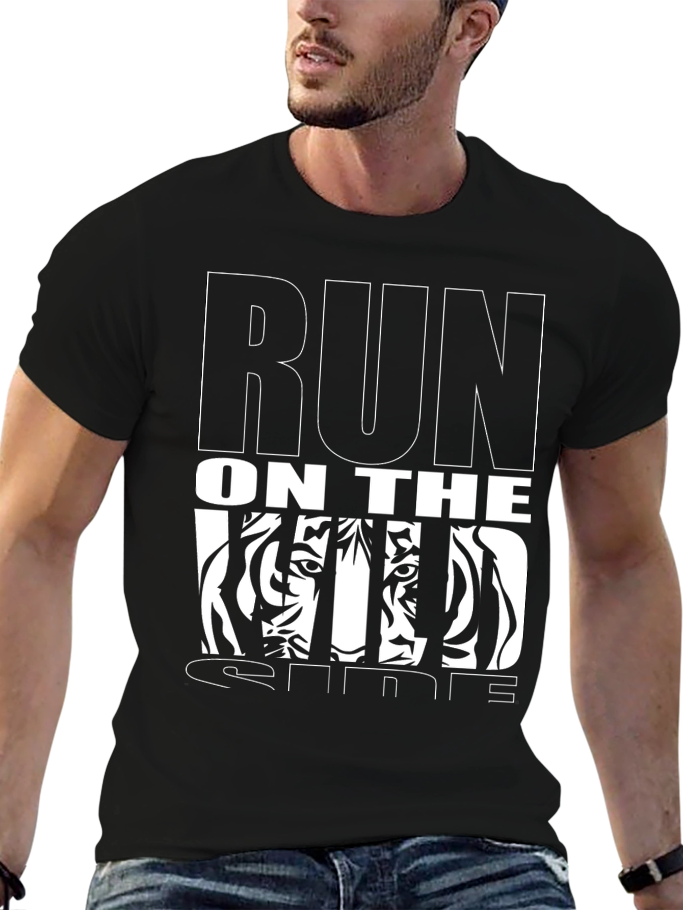 Run On The Wild Side Graphic Tee - Black