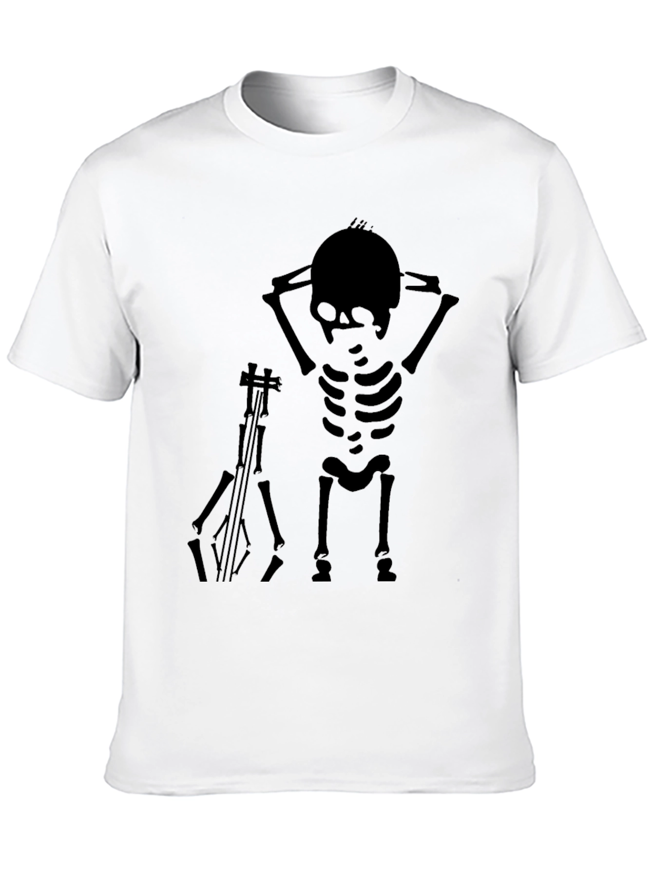 Skeleton Musician Graphic Tee