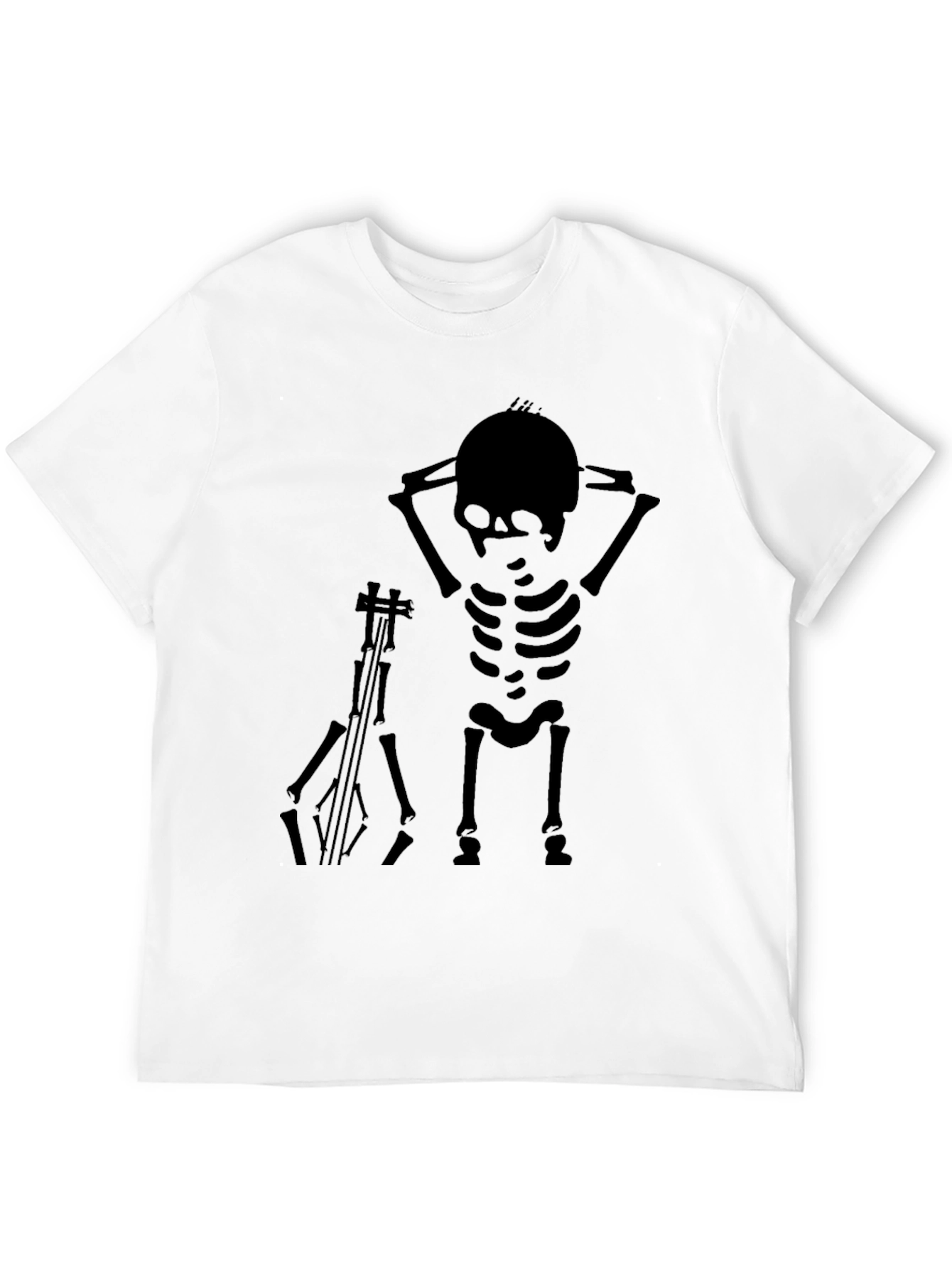Skeleton Musician Graphic Tee