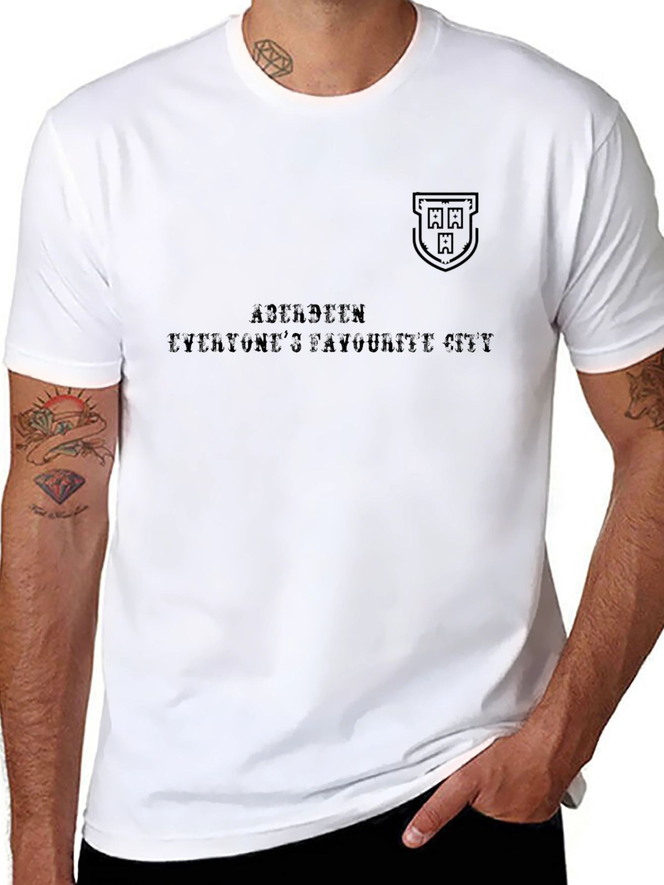 Aberdeen T-Shirt - Everyones Favourite City - Black
