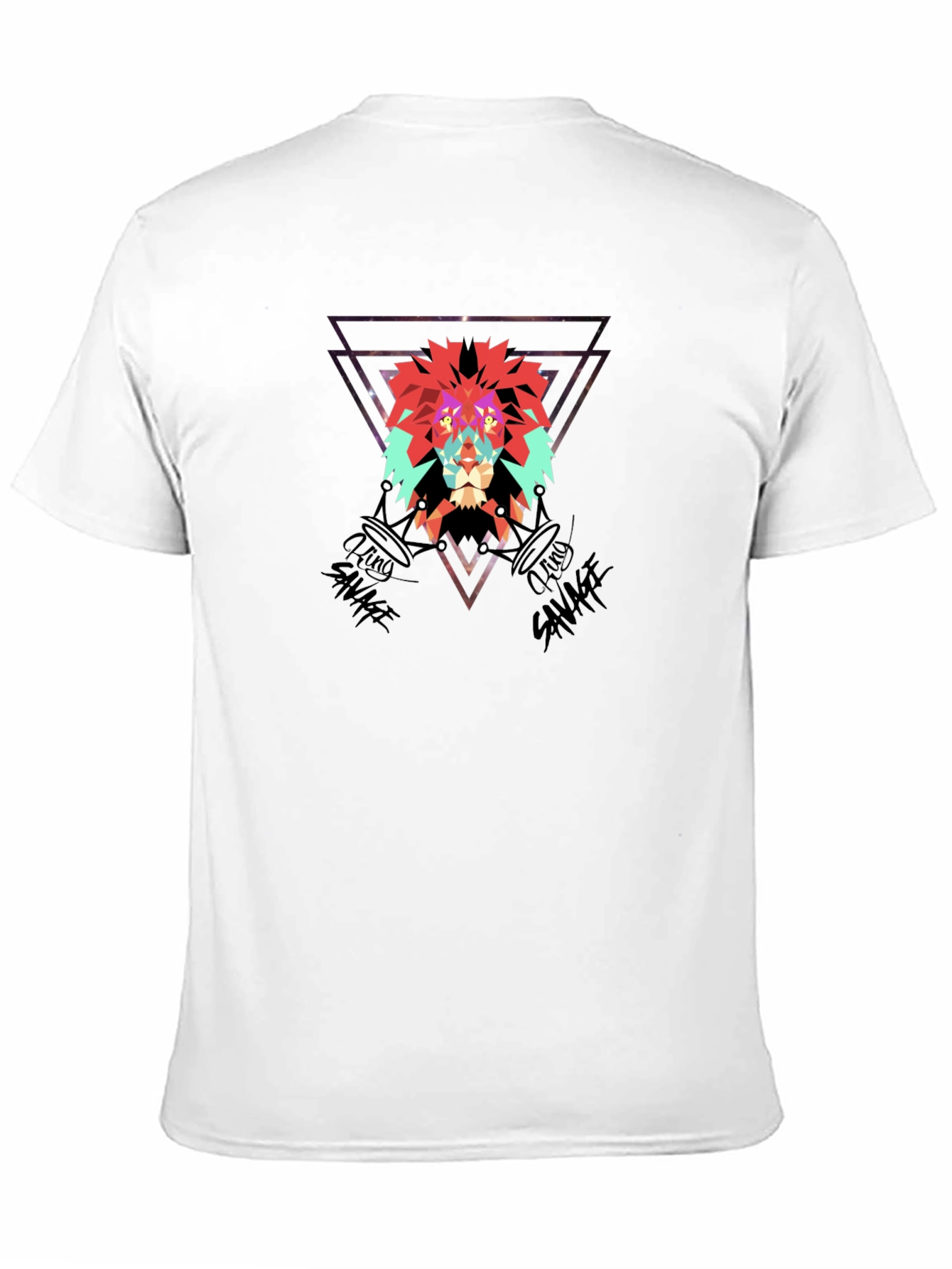 Lion Savage Graphic Tee - Black Cotton Blend Shirt