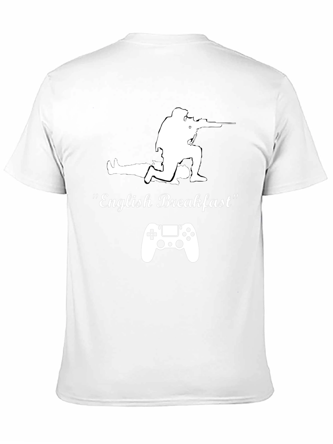 English Breakfast Gamer T-Shirt - Black Cotton Tee