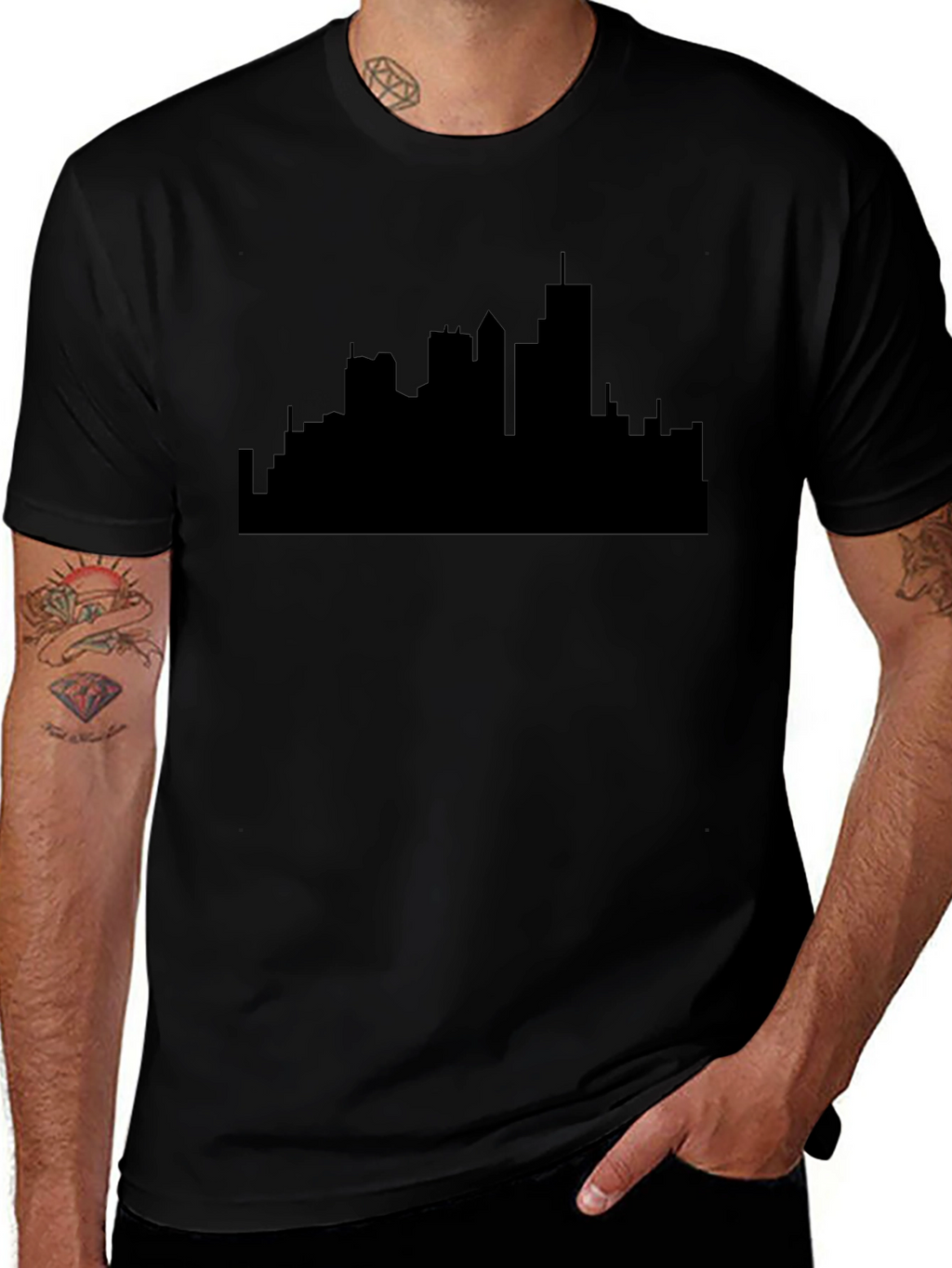 Cityscape Silhouette T-Shirt - Modern Graphic Tee