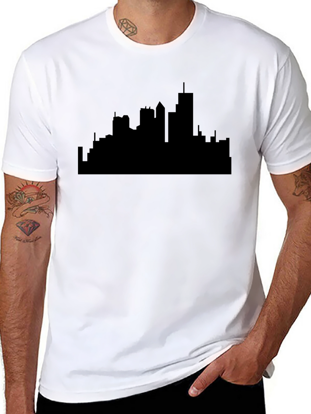 Cityscape Silhouette T-Shirt - Modern Graphic Tee